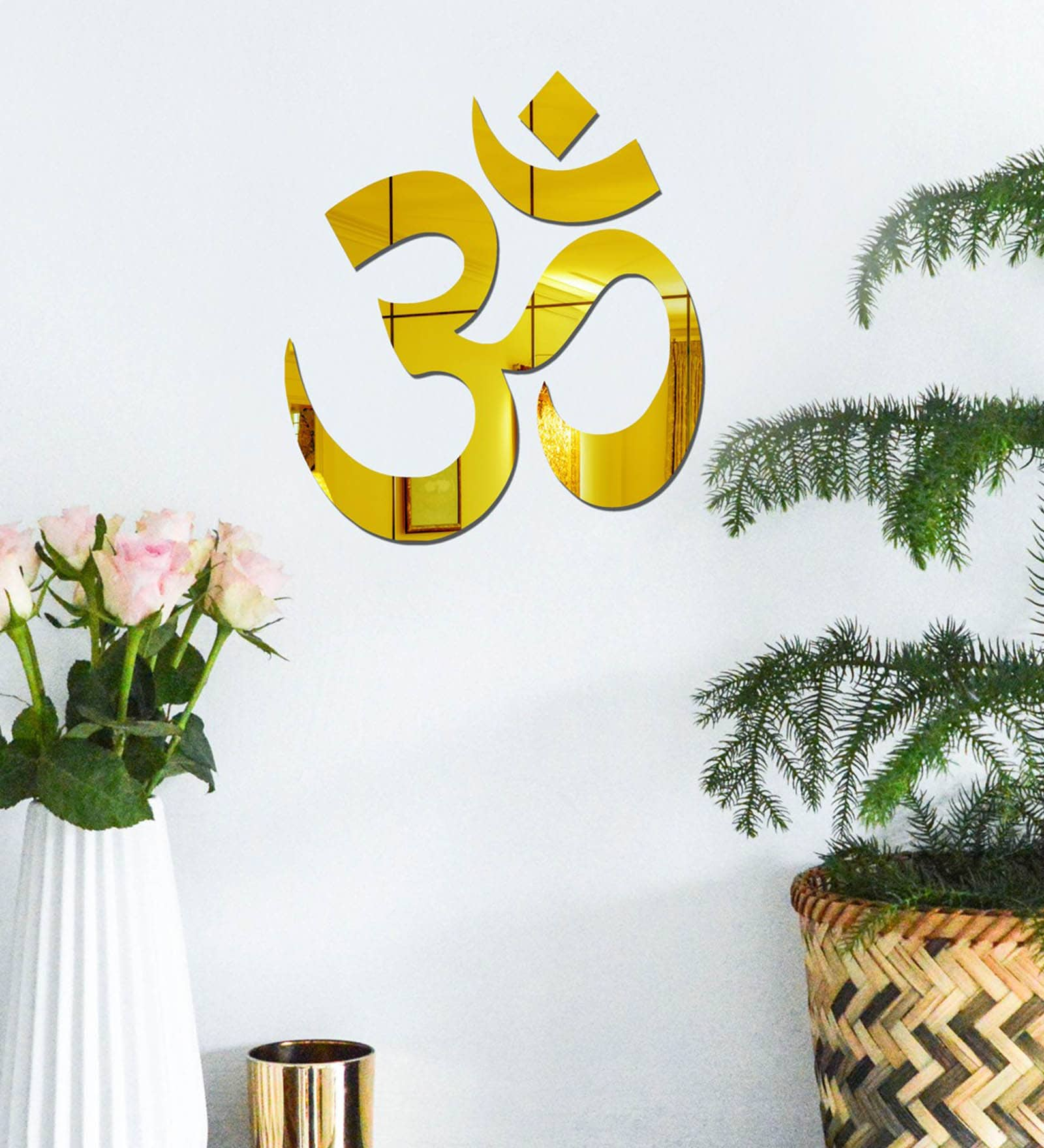 Buy Acrylic Gold Om Wall Decals By Sehaz Artworks Online Spiritual