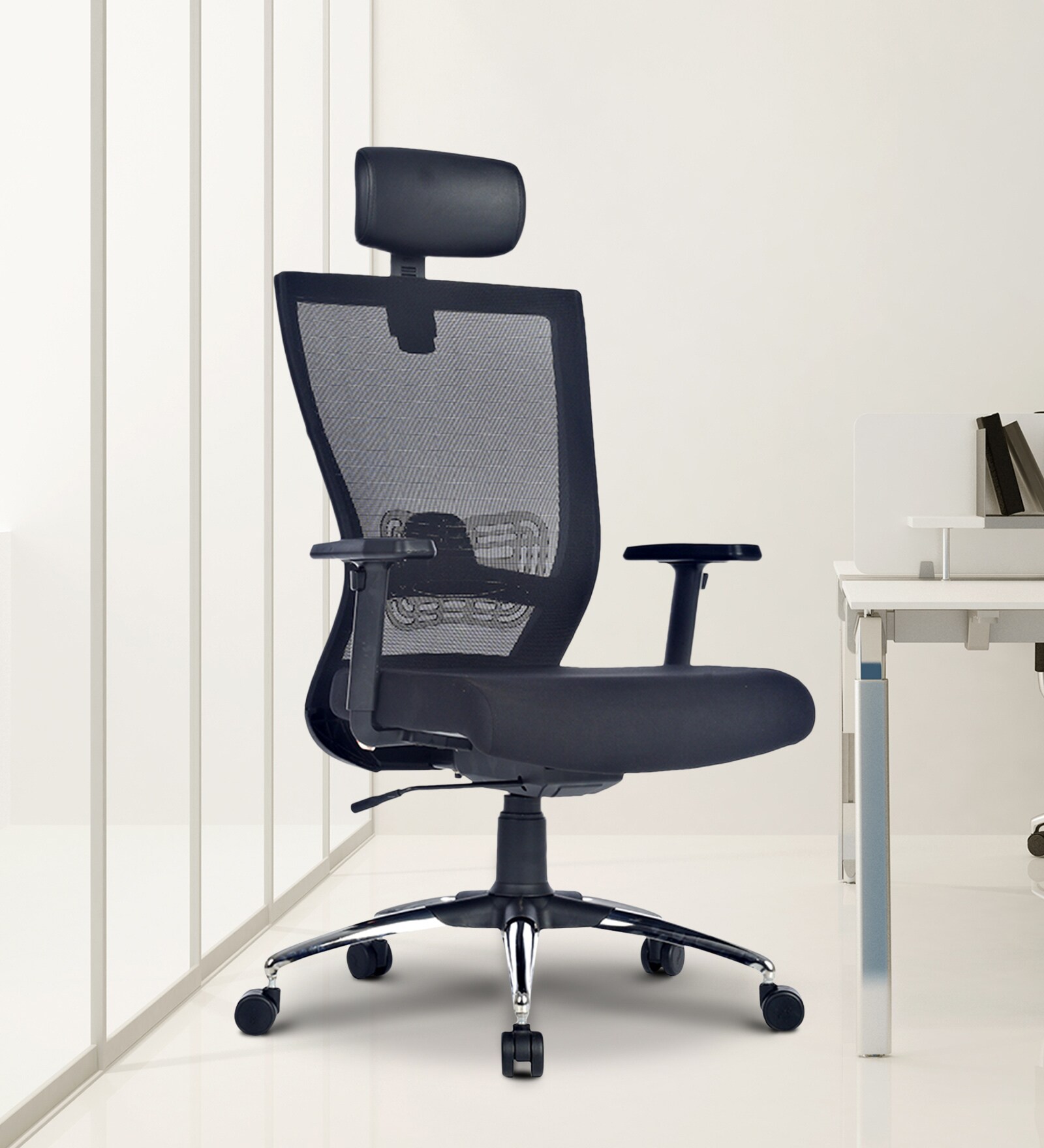 Buy Artline Premium Breathable Mesh Ergonomic Chair In Black Colour At