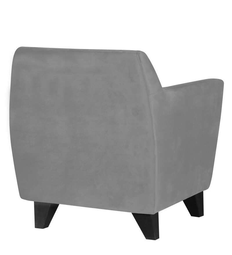 Buy Bali Velvet Seater Sofa In Grey Colour By Trevi Furniture Online