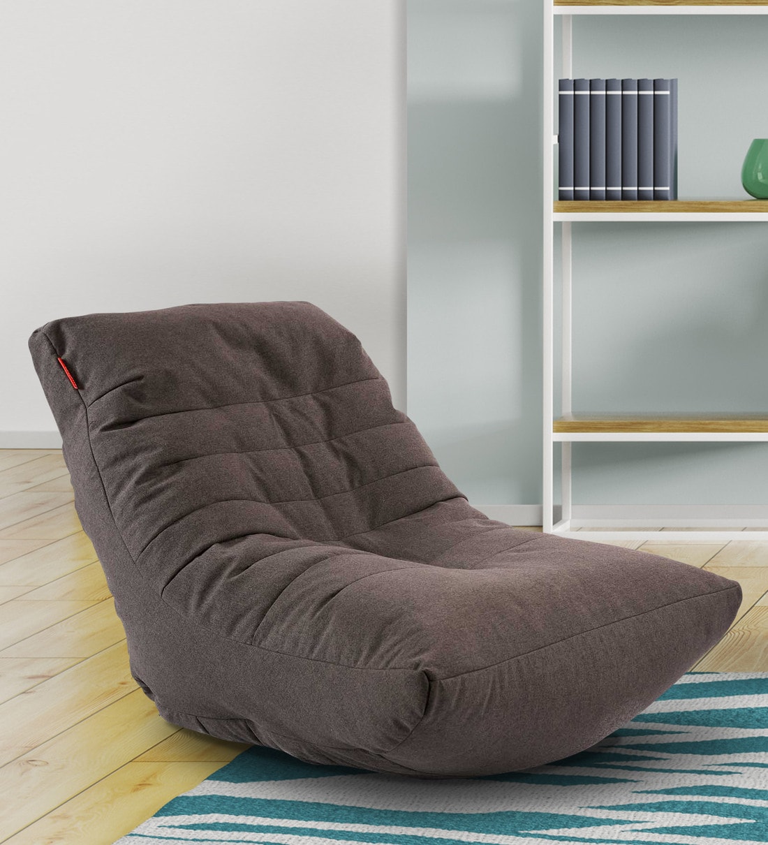 Buy Bellisimo Xxxl Lounge Bean Bag With Beans In Grey Colour By