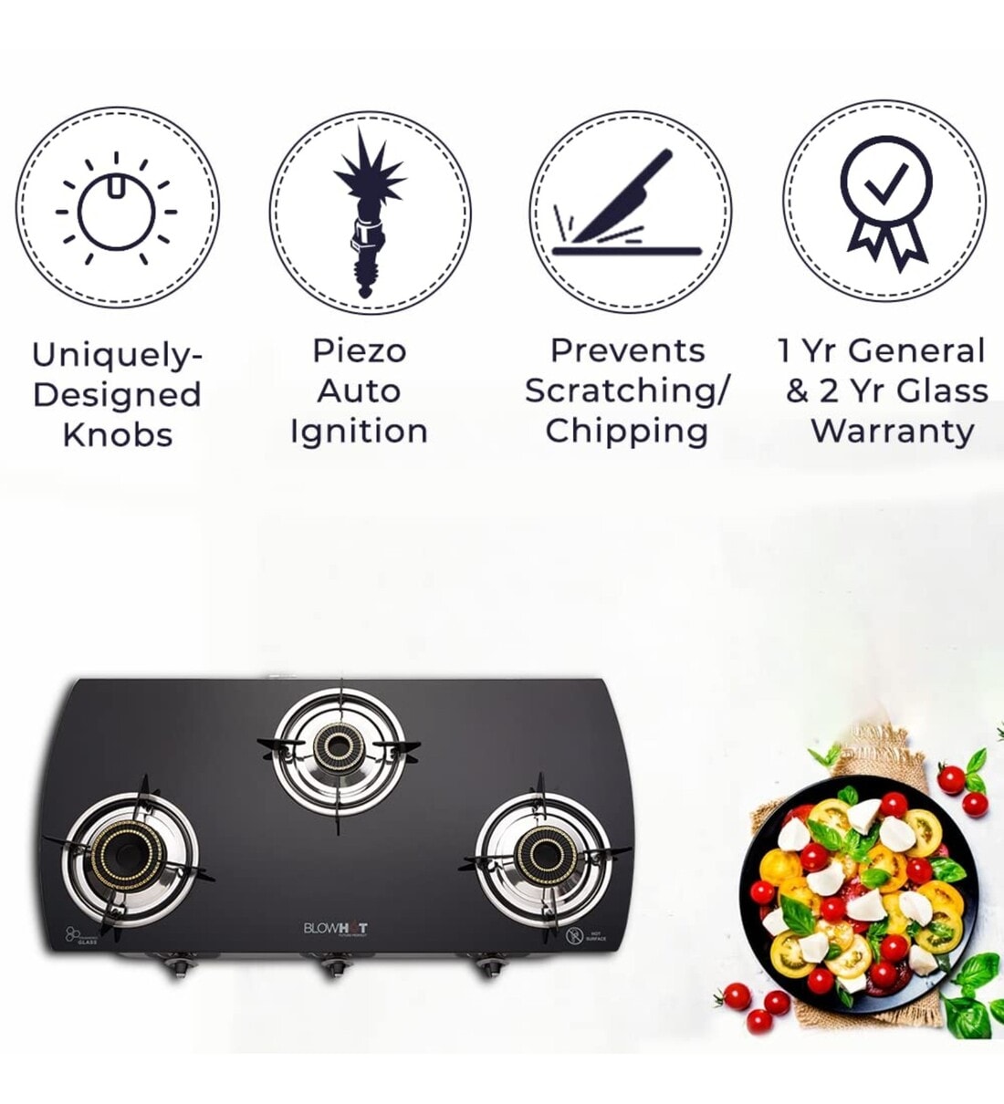 Buy Blowhot 3 Burner Gas Stove With Auto Ignition G 003 Jasper BH