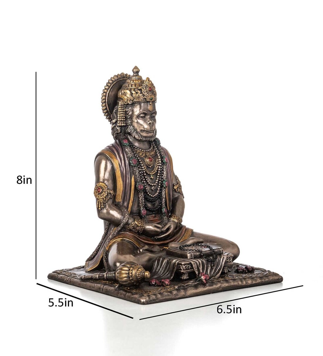 Buy Brass Bonded Bronze Lord Hanuman Meditating Idol By Ekaa Online