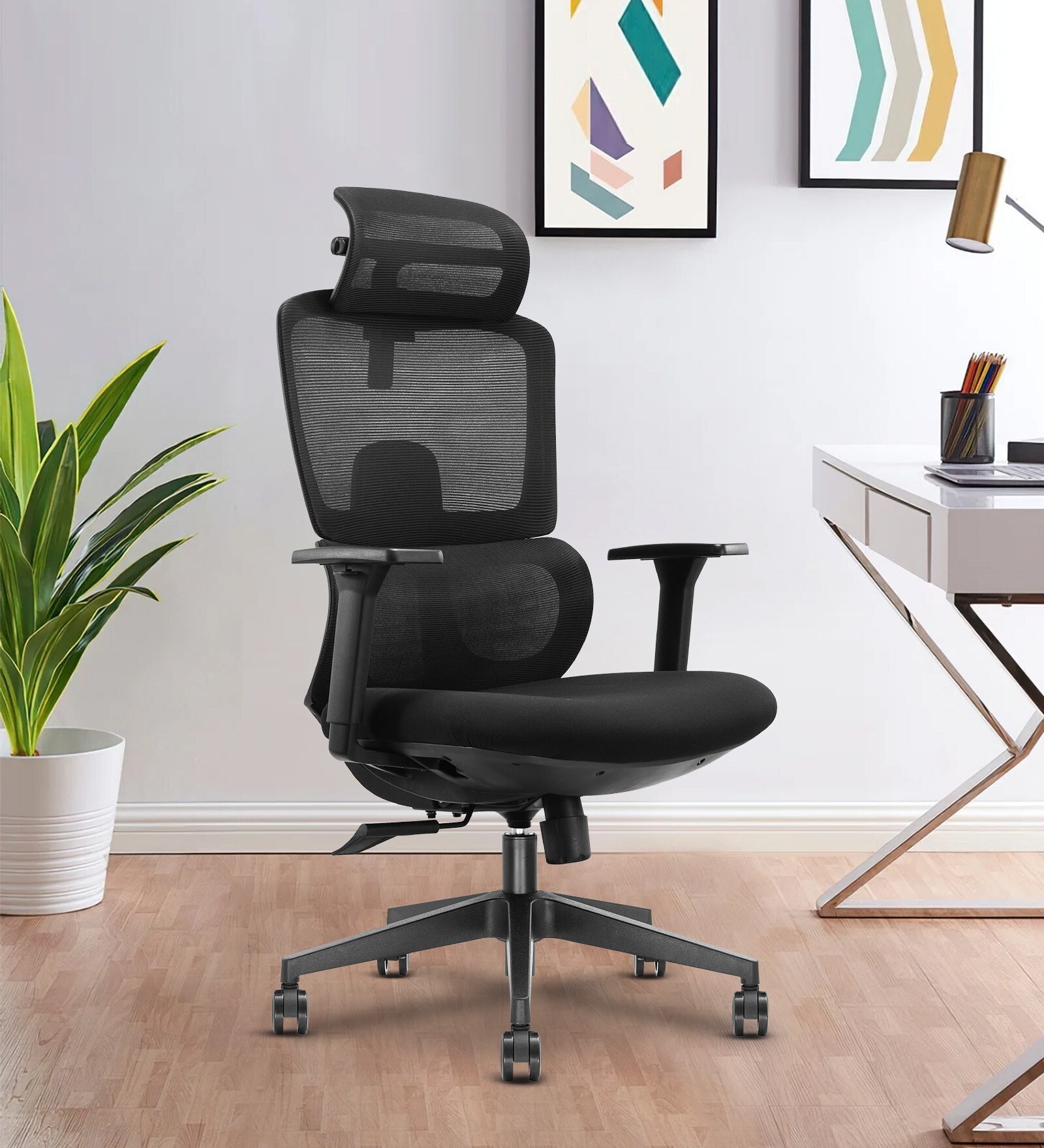 Buy Bravo Breathable Mesh Ergonomic Chair In Black Colour At 45 OFF By