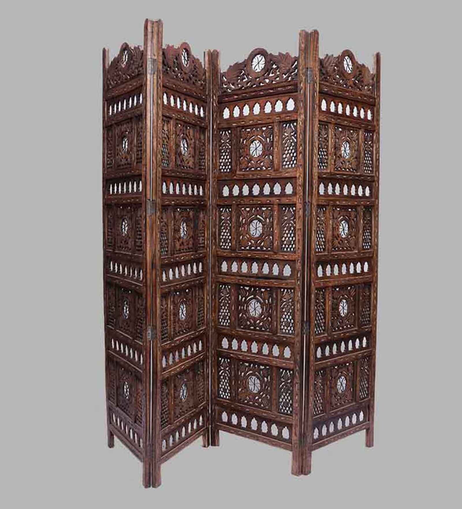 Buy Solid Wood Room Divider In Brown Colour By Aarsun Woods At 53 OFF