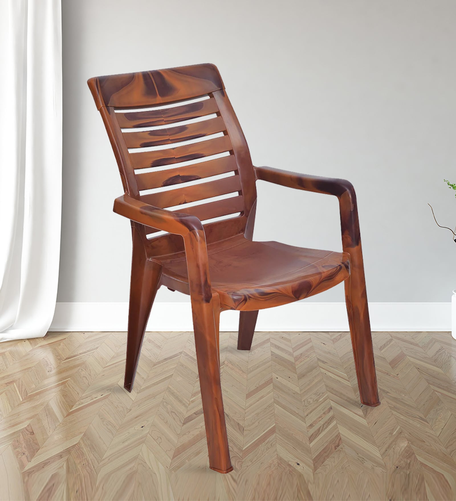 Buy Chr Plastic Chair In Brown Colour Set Of At Off By