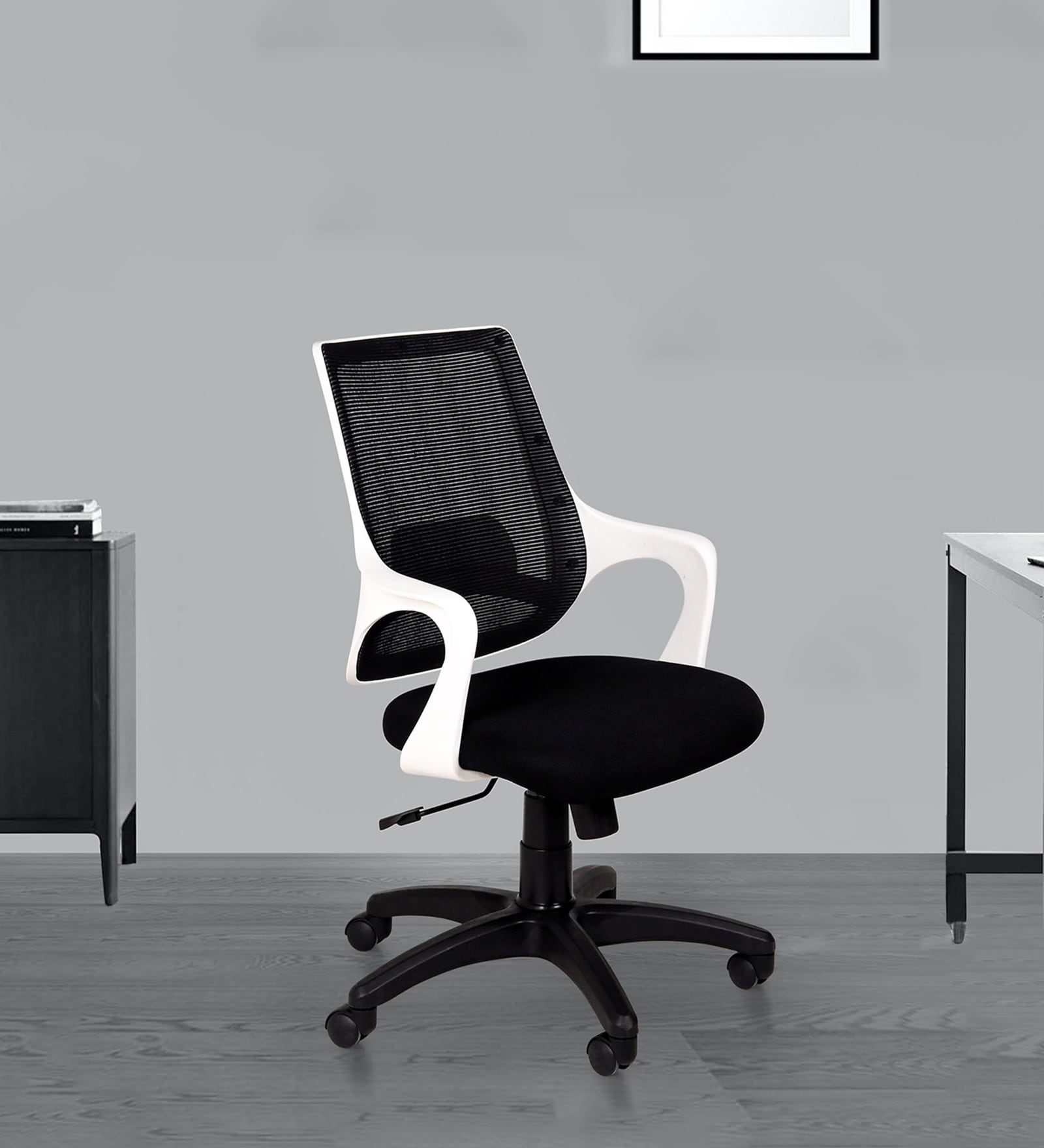 Buy Comet Breathable Mesh Ergonomic Chair In Black White Colour At 30