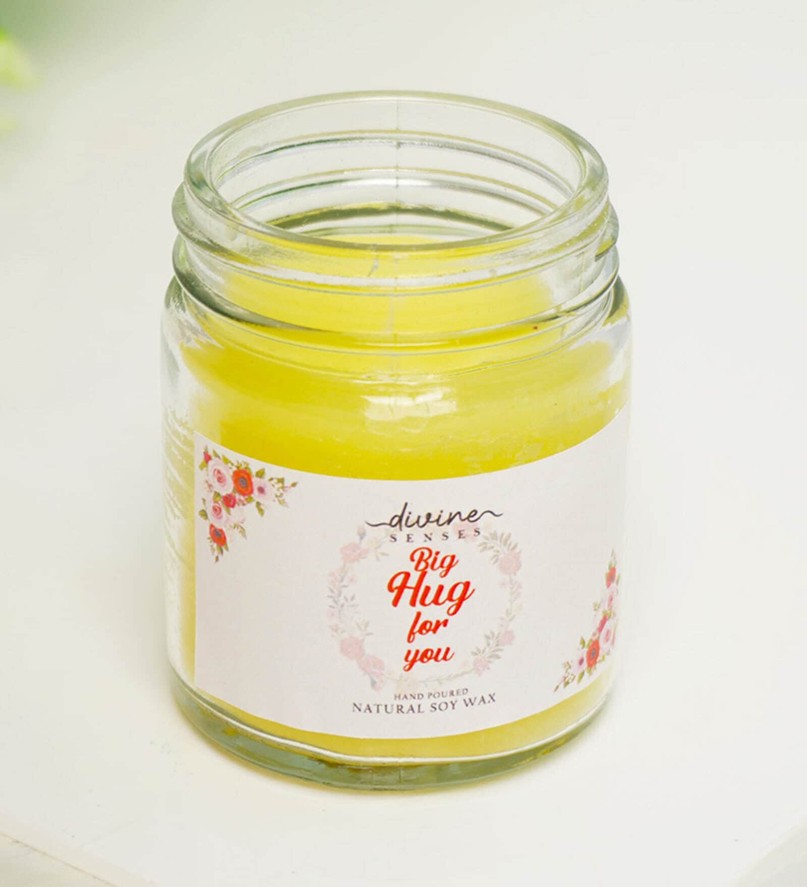 Buy A Big Hug Yellow Soy Wax Scented Jar Candle At Off By Divine