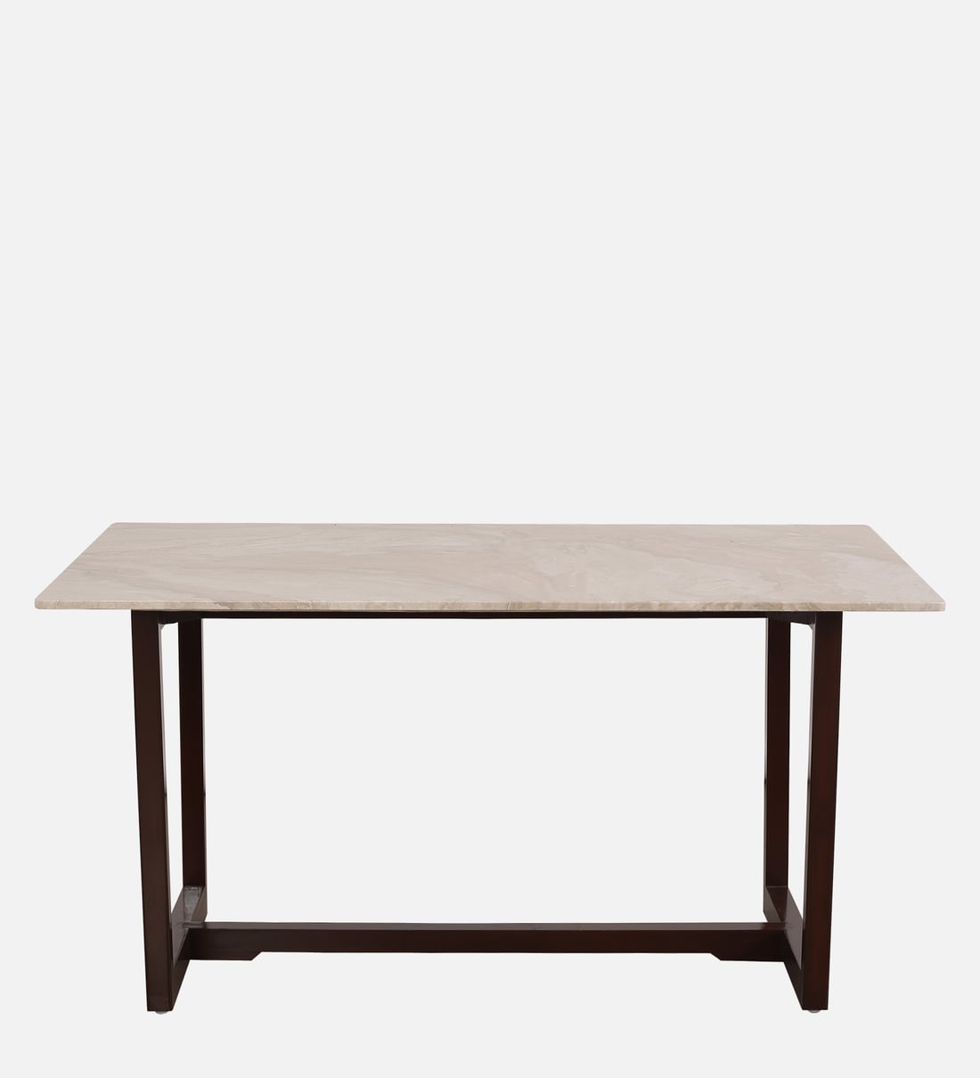 Buy Dyna Solid Wood Seater Dining Table In Natural Teak Wood Finish