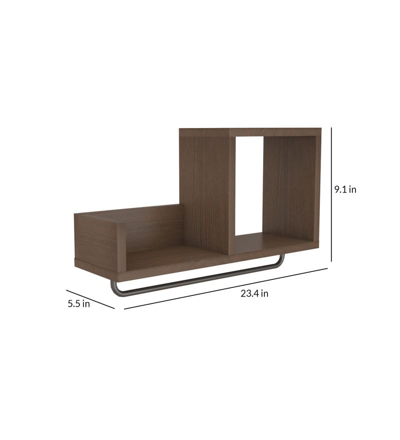 Buy Engineered Wood Wall Shelf In Melamine Finish Online Modern Wall