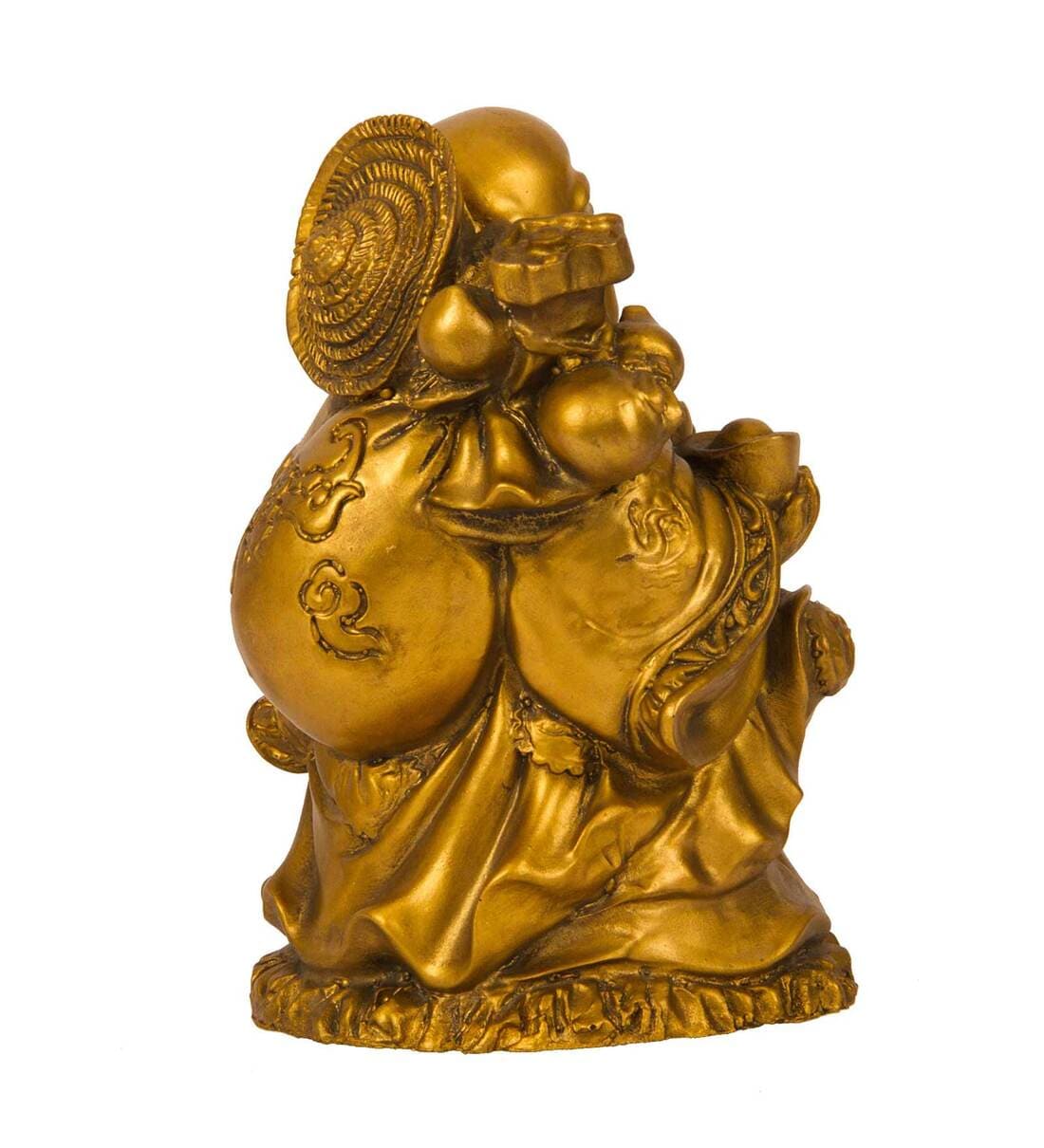 Buy Golden Polyresin Inches Laughing Buddha Idol By Tied Ribbons