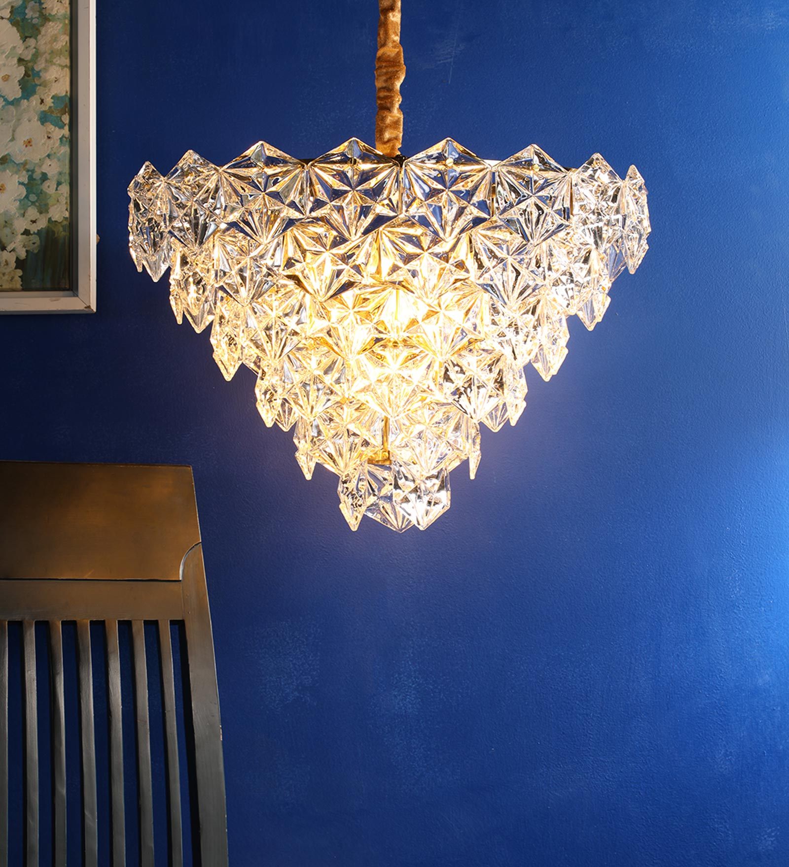 Buy Gold Crystal Chandelier By Stello At Off By Stello Pepperfry