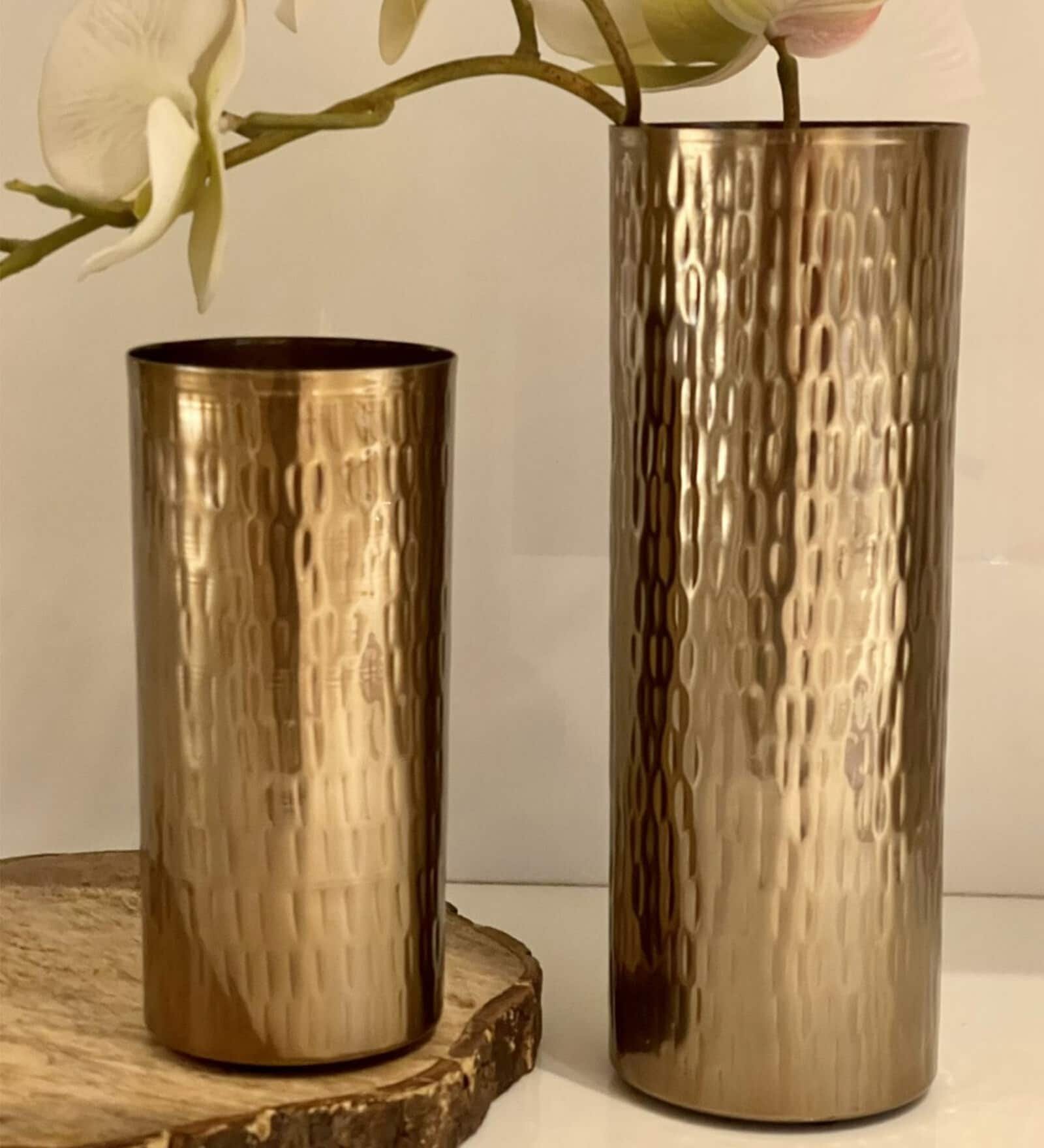 Buy Gold Metal Caen Flower Vase At Off By Urban Born Pepperfry