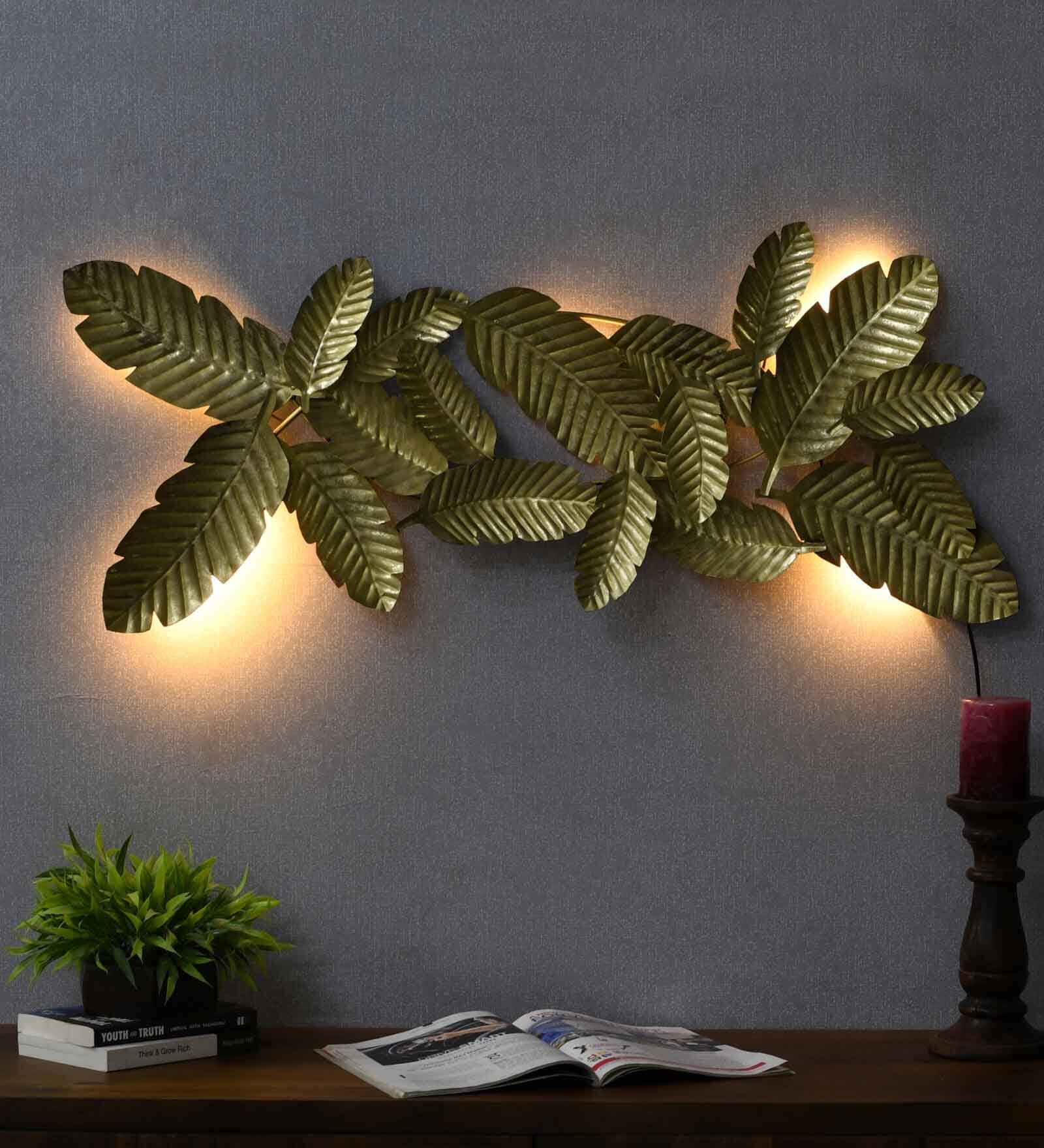 Buy Golden Banana Leaf With Light Wall Art At Off By The Sk Creative