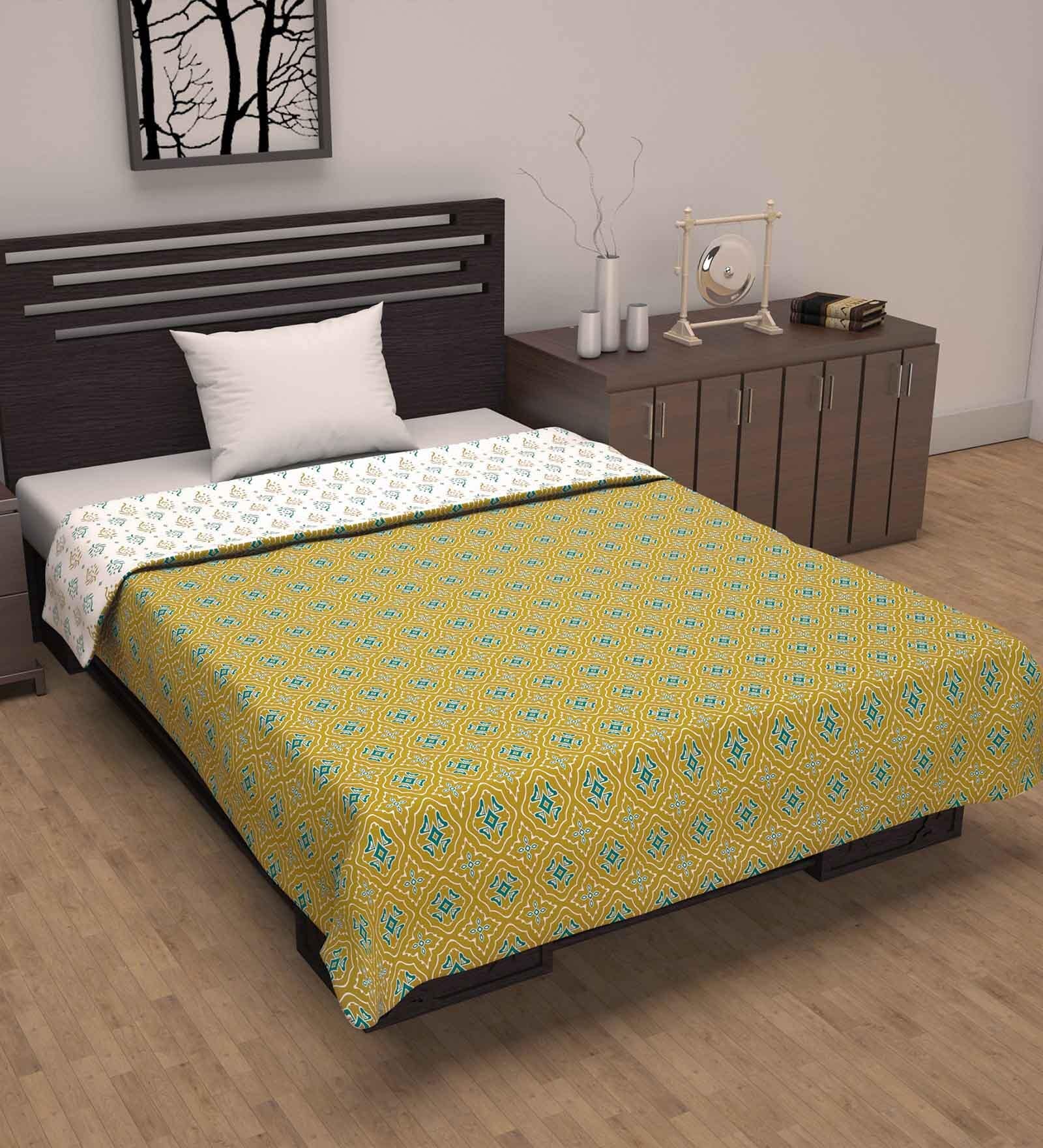 Buy Green Cotton Patterned 120 GSM Single Bed Dohar At 65 OFF By