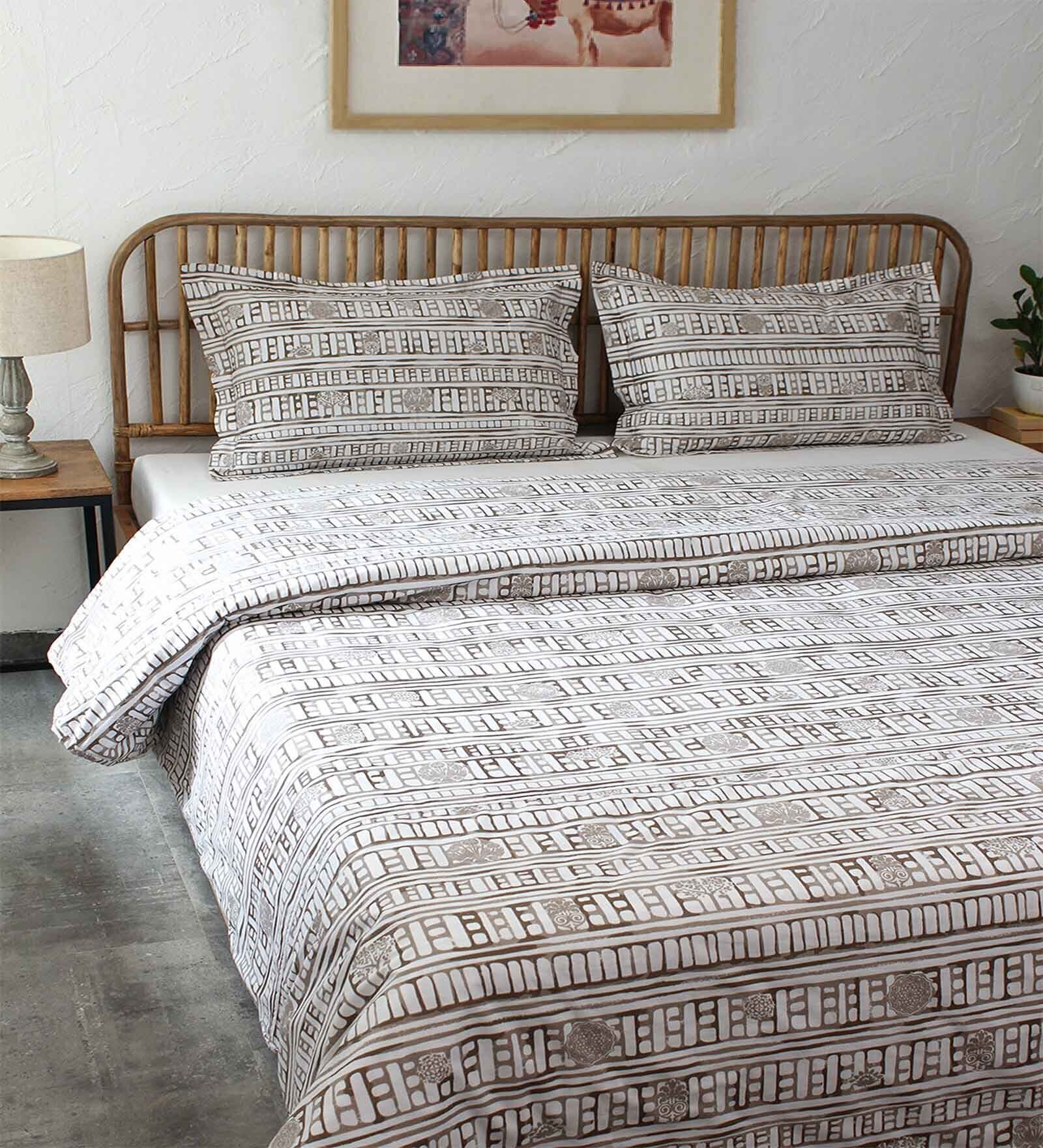 Buy Grey Cotton Abstract Gsm Single Bed Dohar At Off By House