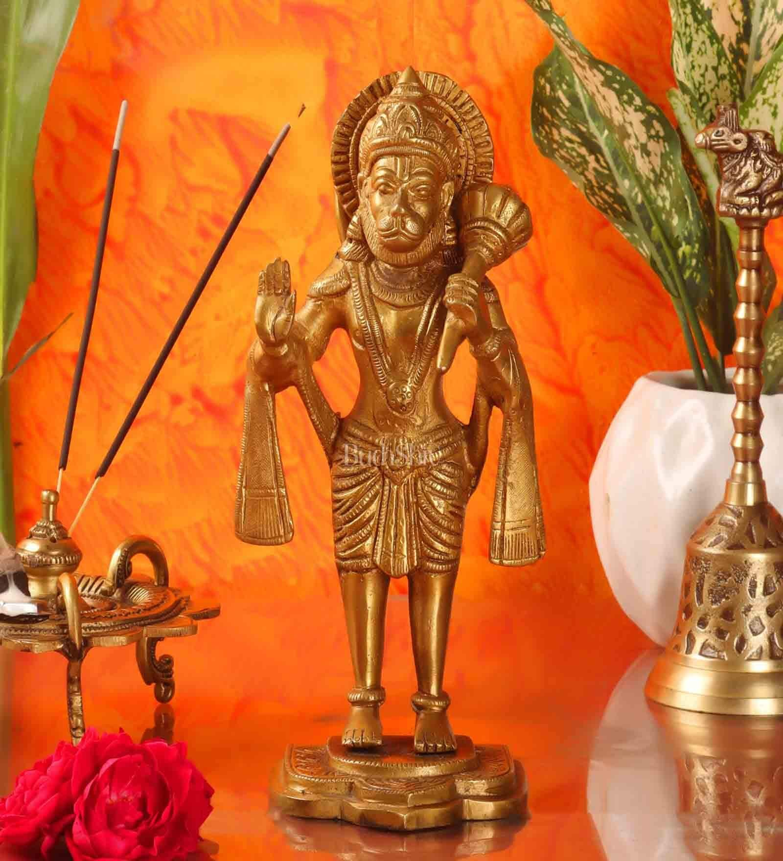 Buy Hanuman Ji Brass Religious Idol At 32 OFF By BudhShiv Pepperfry