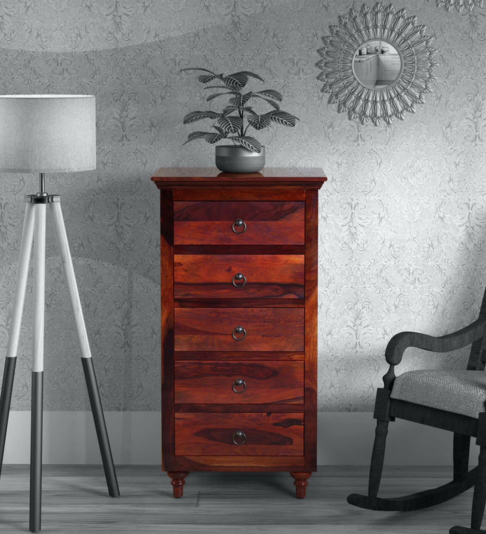 Buy Harleston Sheesham Wood Chest Of Drawers In Honey Oak At Off By