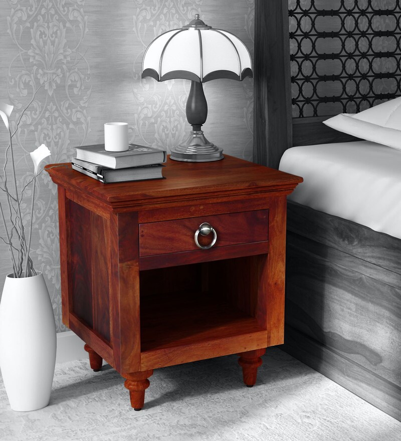 Buy Harleston Solid Wood Night Stand In Honey Oak Finish By Amberville