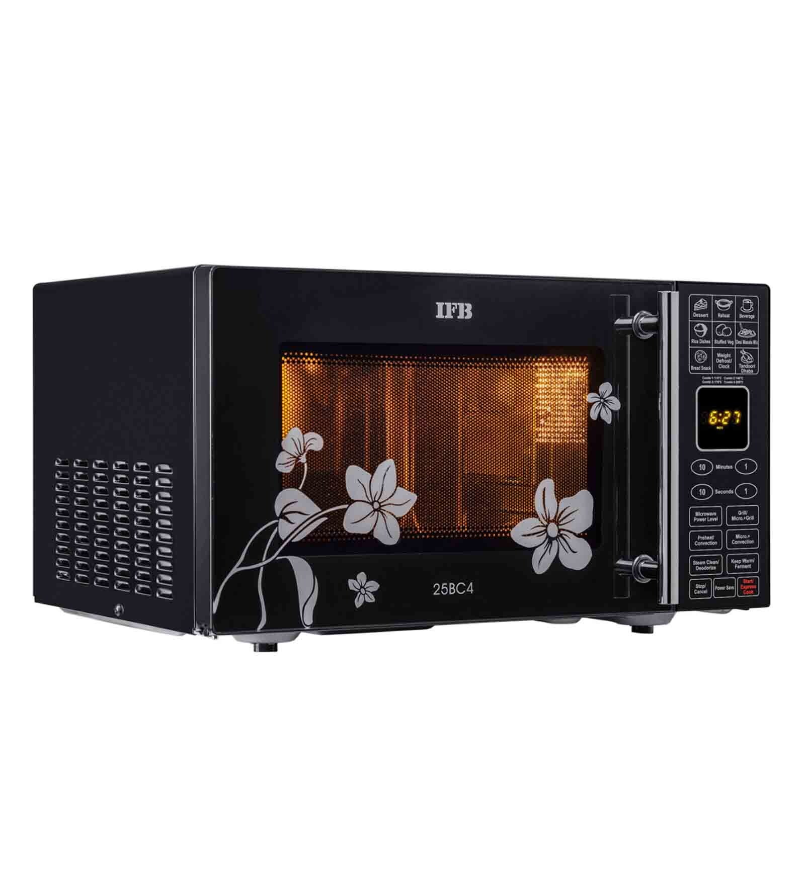 Buy IFB 25 L Convection Microwave Oven 25BC4 Black Floral Design