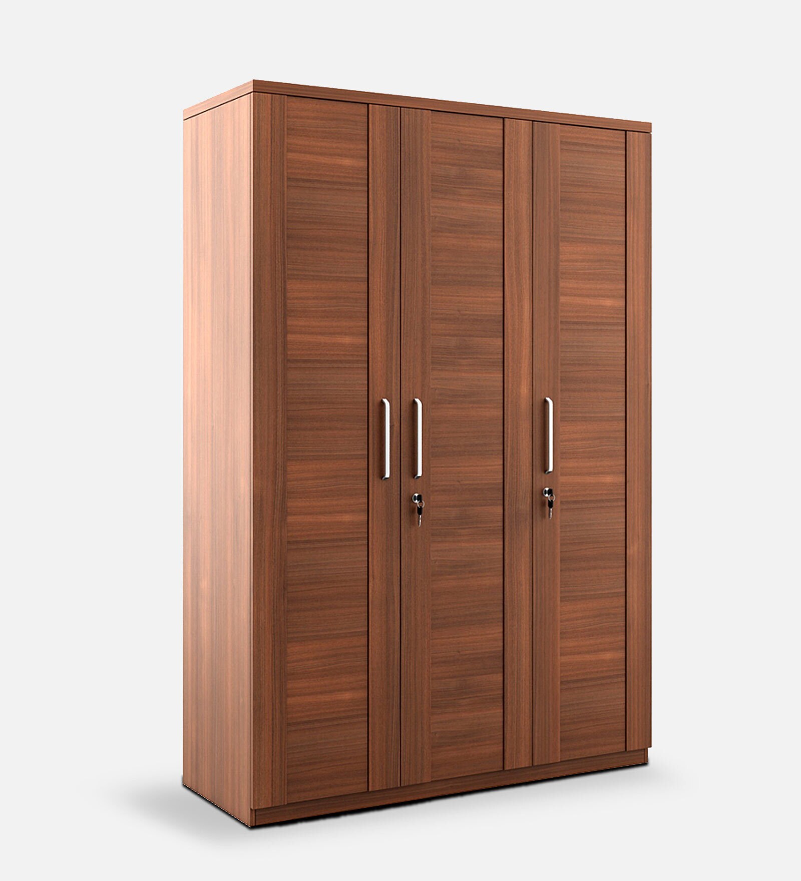 Buy Kosmo Grace Door Wardrobe With Drawer Locker In Rigato Walnut