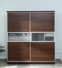 Buy Kosmo Universal Sliding Door Wardrobe In Walnut Rigato Melamine