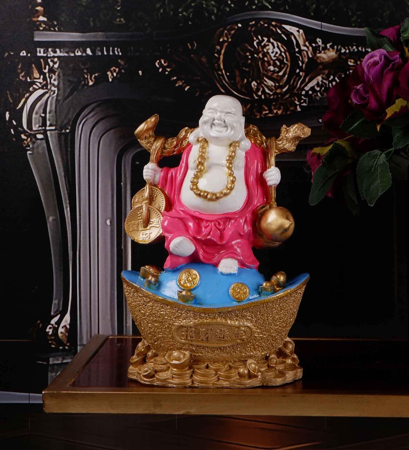 Buy Laughing Buddha Multicolour Polyresin Idol At Off By The White