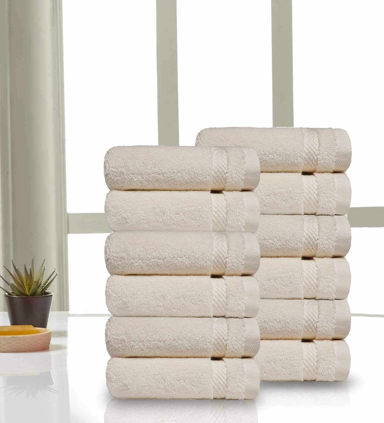 Buy Linen Gsm Cotton Face Towel Set Of By Trident At