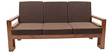 Buy Mariana Teak Wood Three Seater Sofa In Natural Teak Finish By