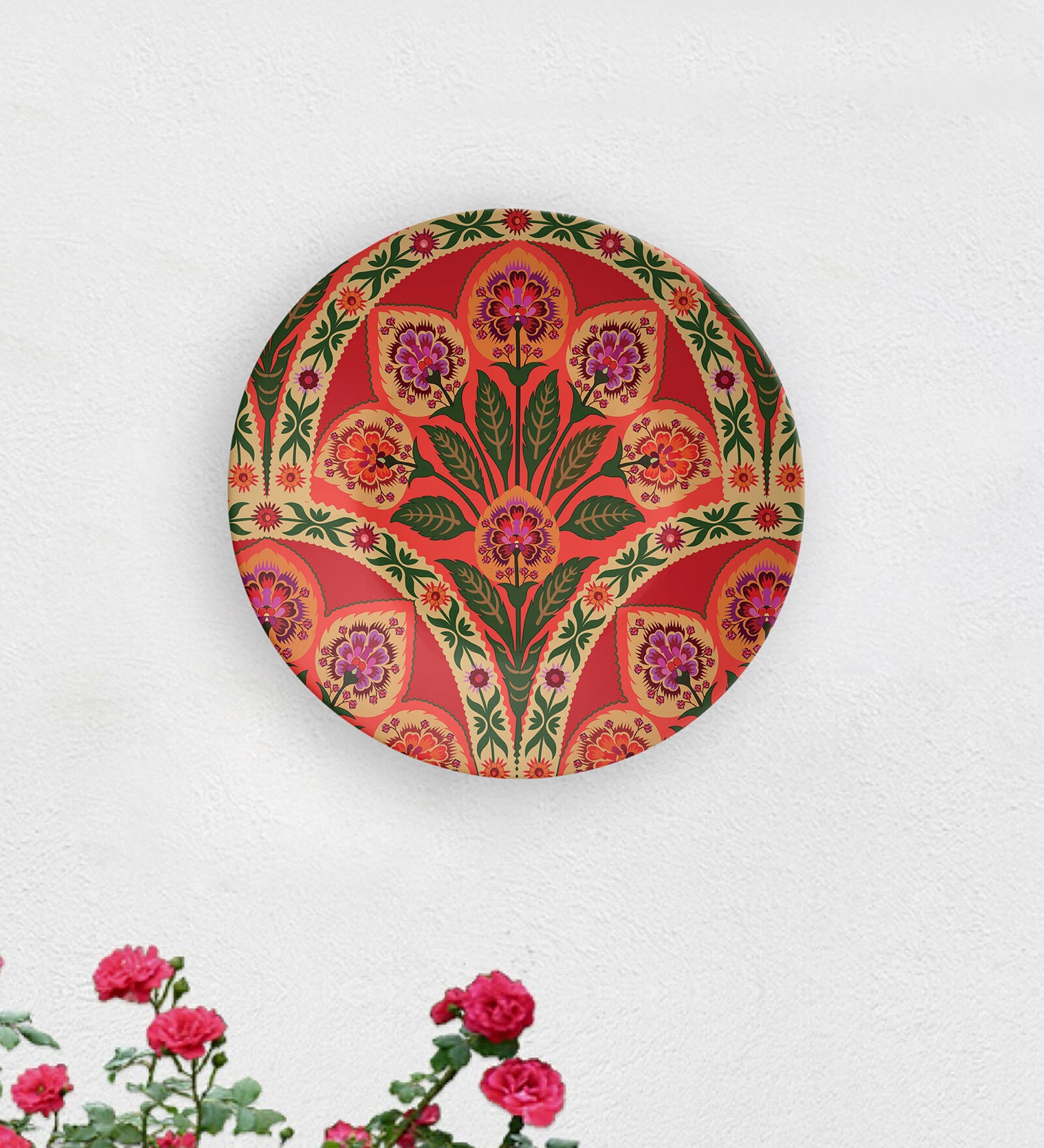 Buy MulticolouredVariation In Symmetry Decorative Ceramic Wall Plate At