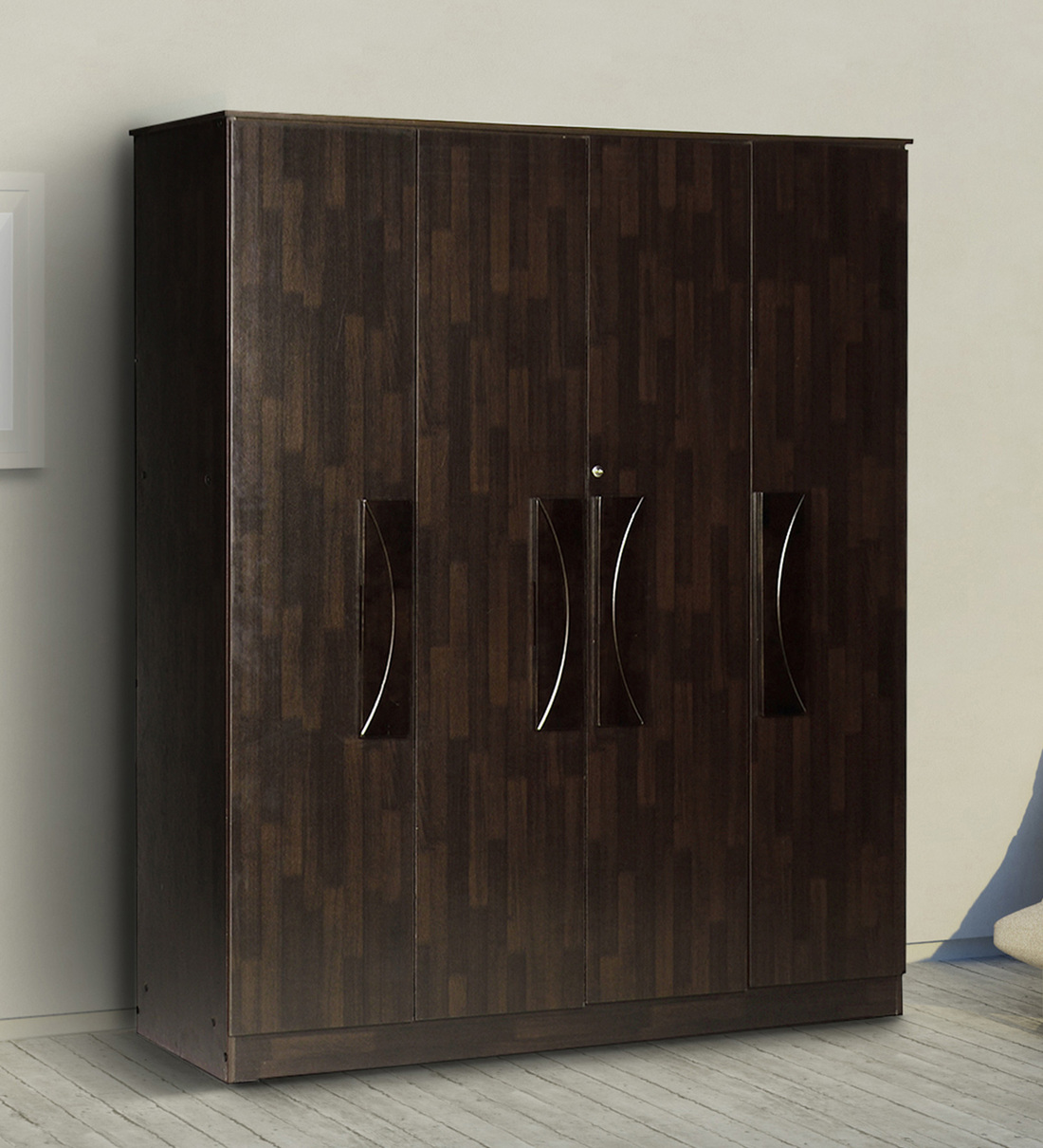 Buy Pandia Door Wardrobe In Wenge Finish With Lock At Off By