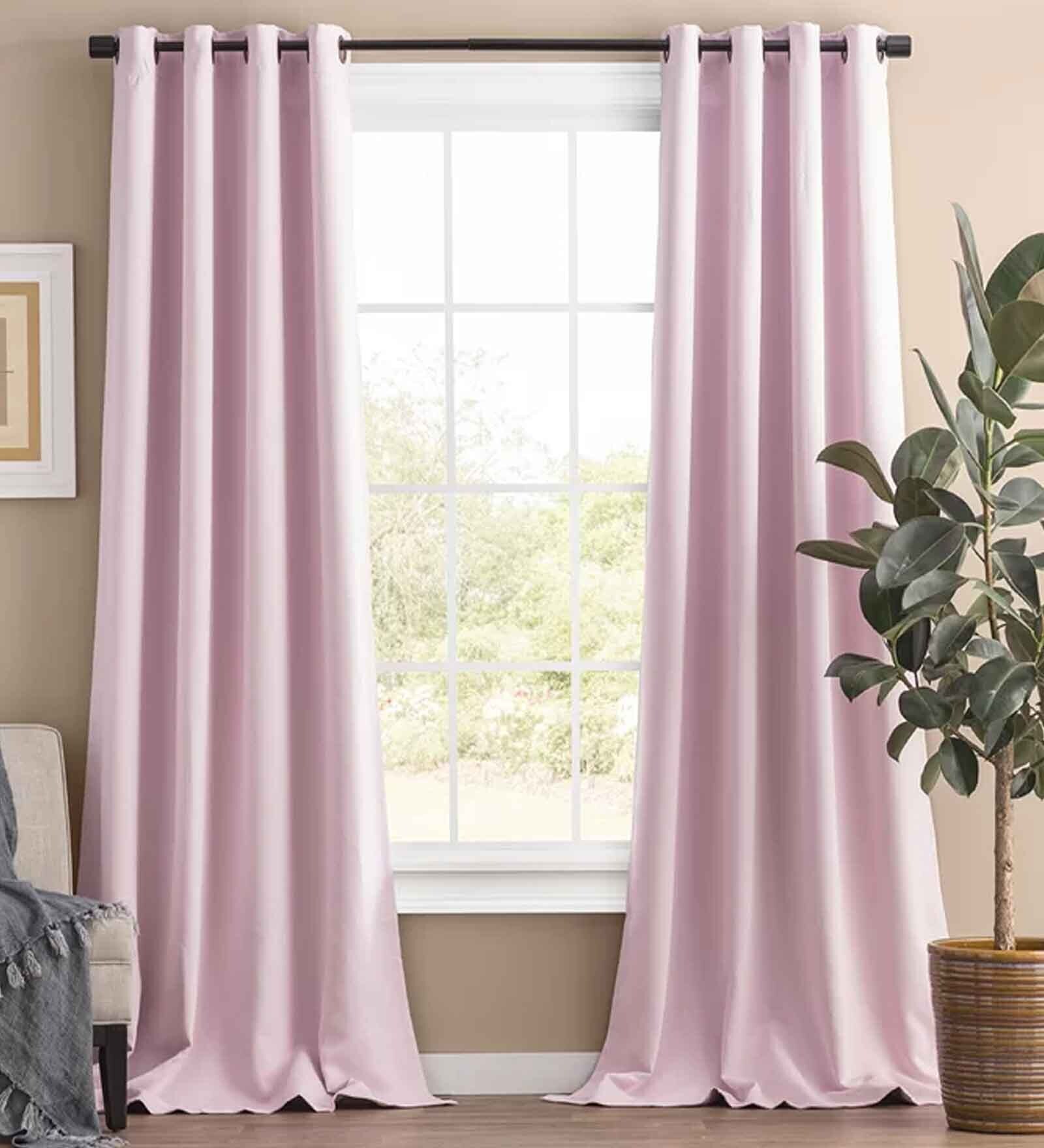 Buy Polyester Solid Ft Blackout Eyelet Door Curtain At Off By