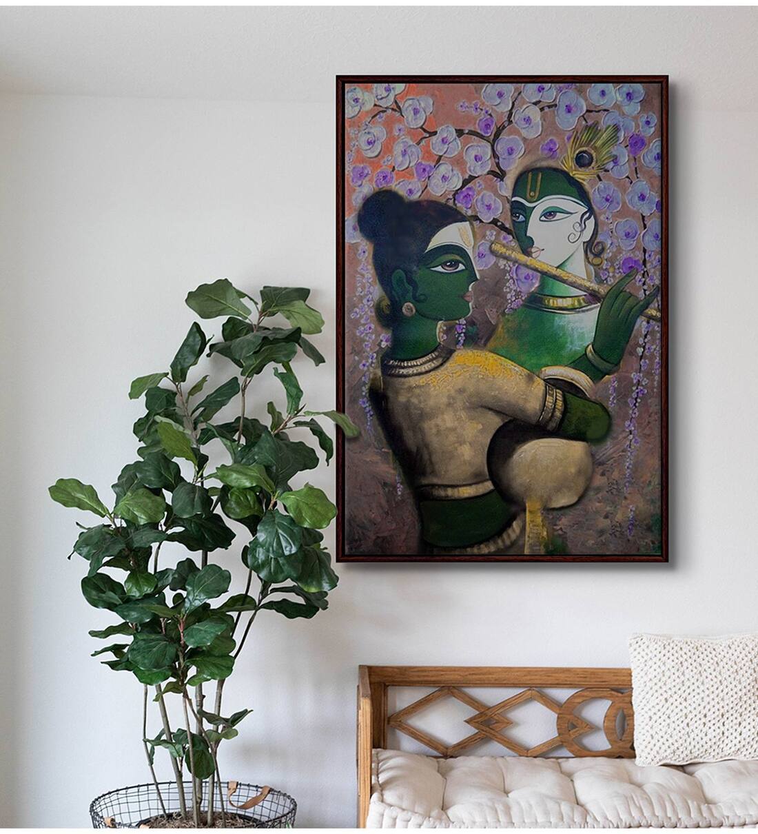 Buy Radha Krishna Print With Frame At 6 OFF By 999Store Pepperfry