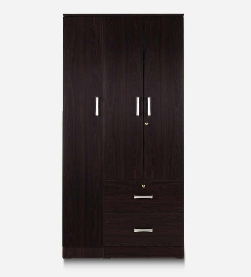 Buy Ren Door Wardrobe With External Drawers In Wenge Finish By