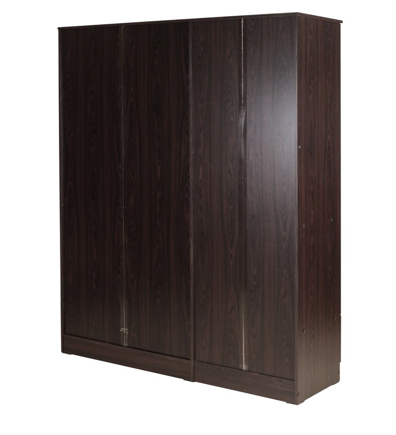 Buy Ren Door Wardrobe With External Drawers In Wenge Finish By