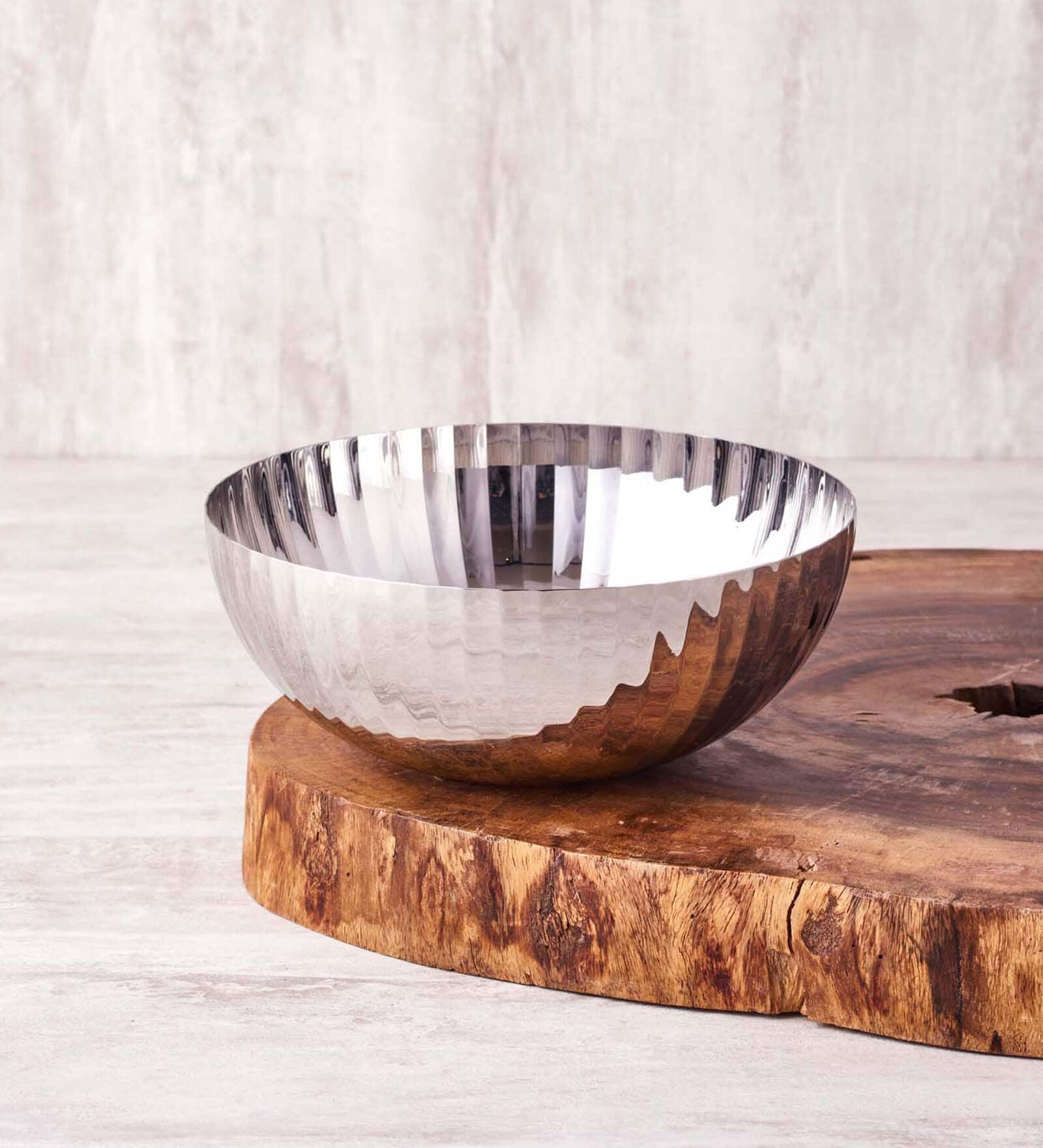 Buy Rhythm Garden Ml Silver Stainless Steel Serving Bowl At Off