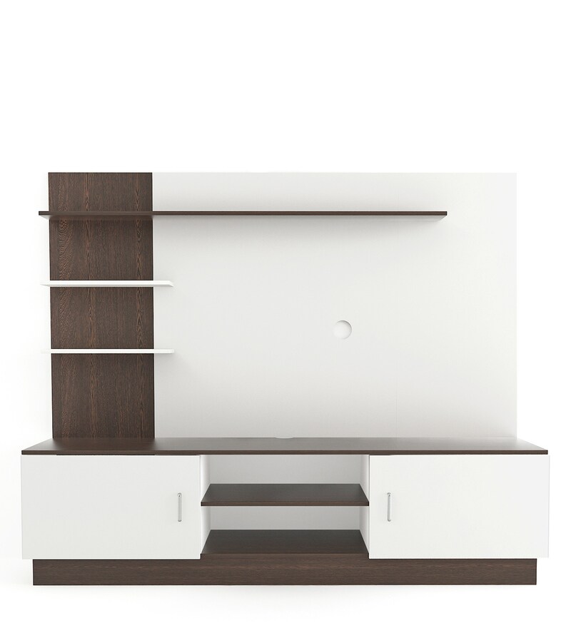 Buy Rowlet Tv Unit In Wenge White Finish For Tvs Up To Online