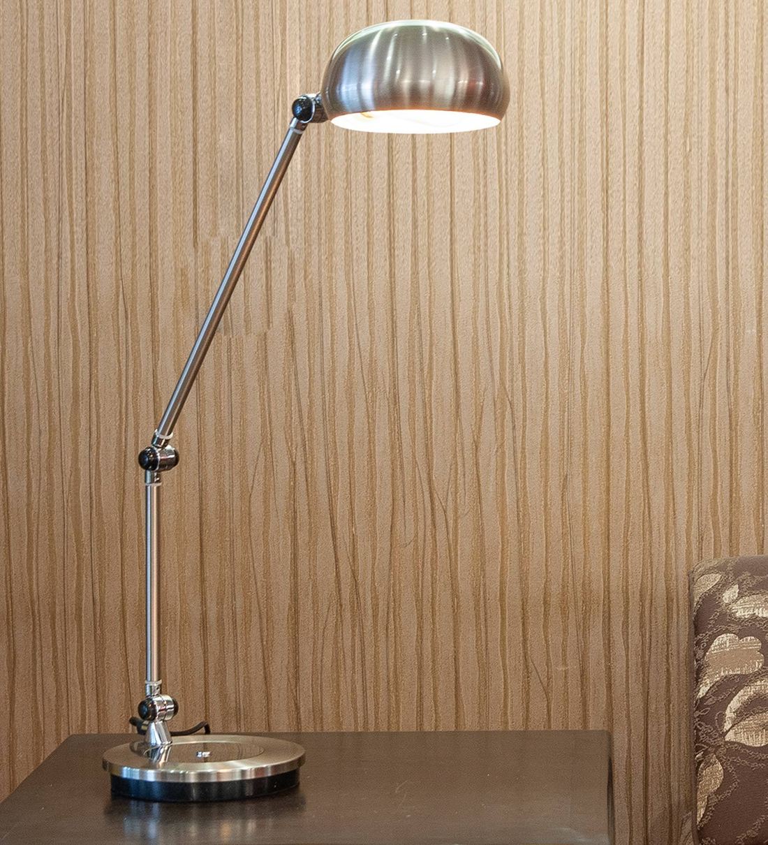 Buy Silver Shade Study Lamp With Metal Base By Kapoor Lampshades At