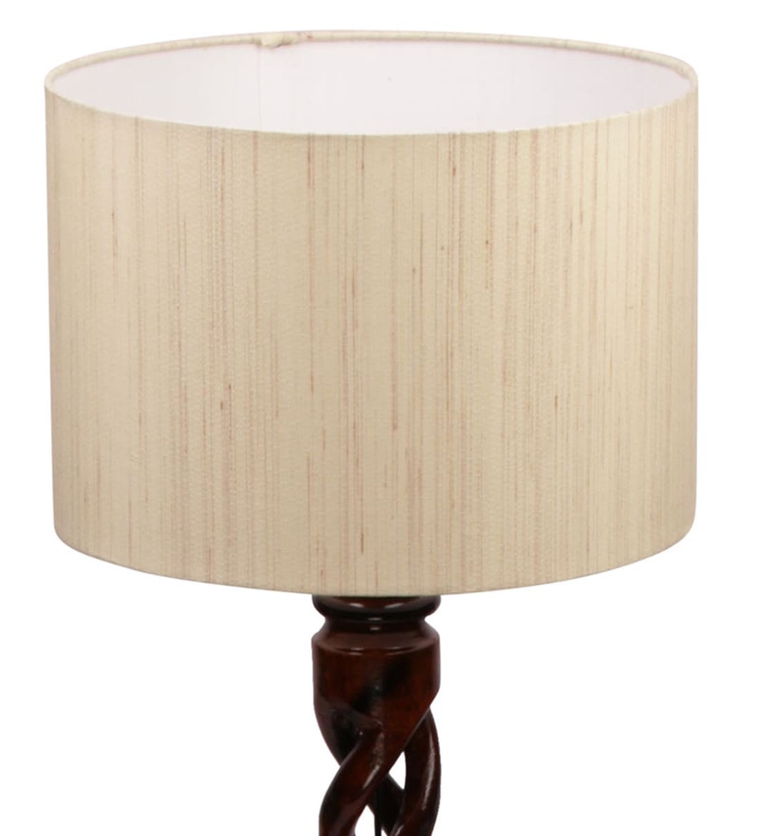 Buy Beige Fabric Shade Club Floor Lamp With Wood Base By The Light