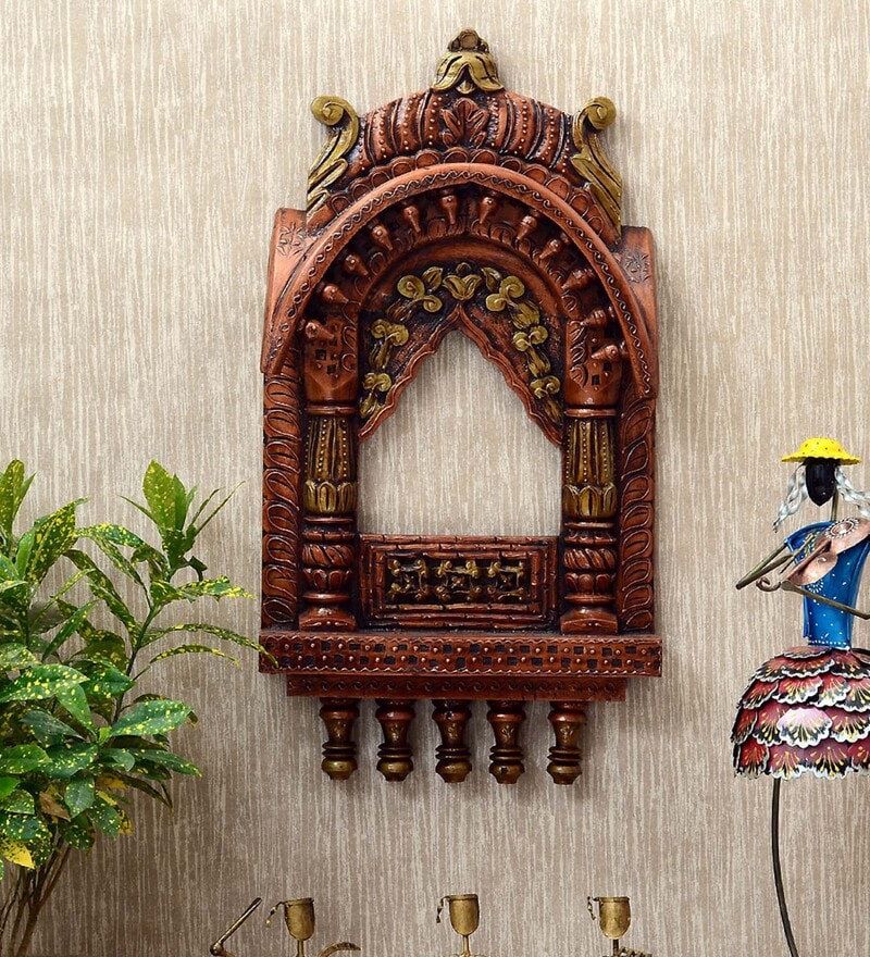 Buy Traditional Pattern 27 X 14 Inch Wooden Jharokha By Craft Tree