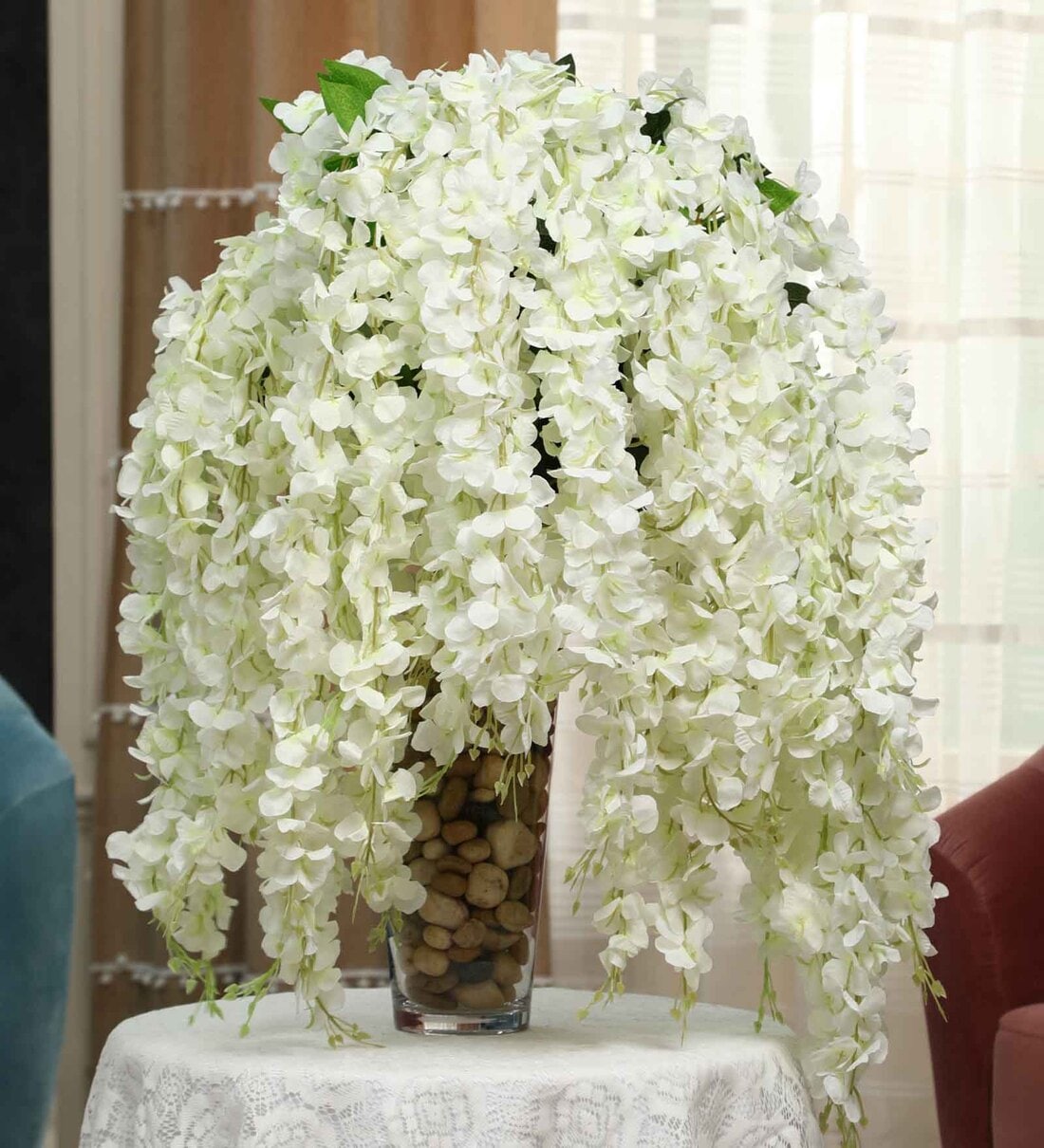 Buy White Fabric Orchid Vine Artificial Flowers At Off By Fourwalls