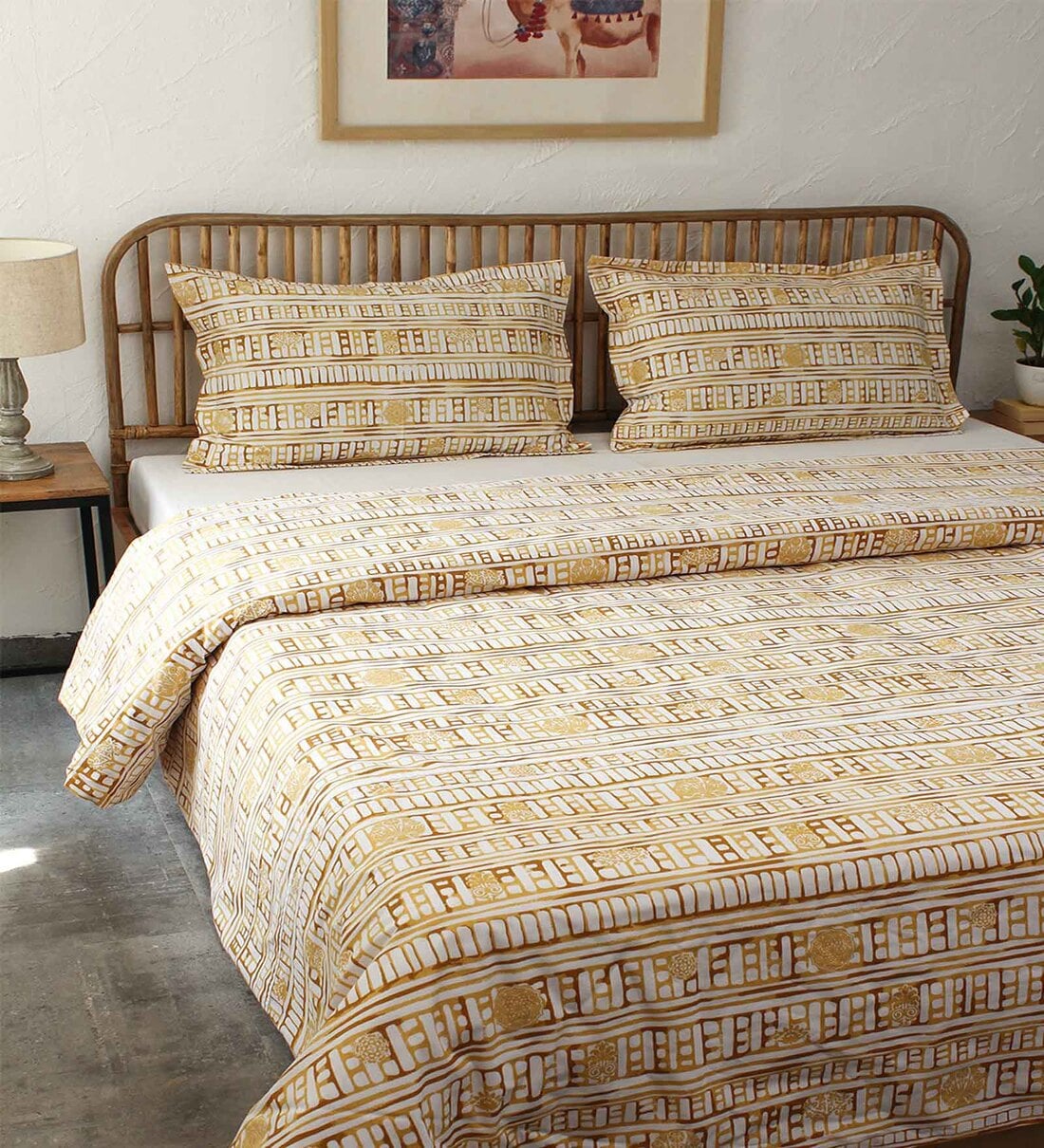 Buy Yellow Cotton Abstract Gsm Single Bed Dohar At Off By House