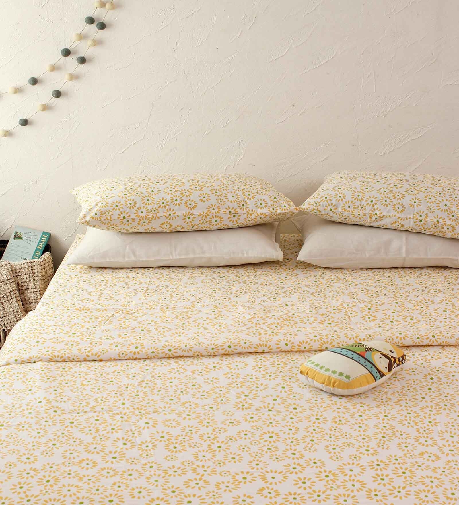 Buy Yellow Cotton 180 GSM King Bed Dohar At 17 OFF By House This