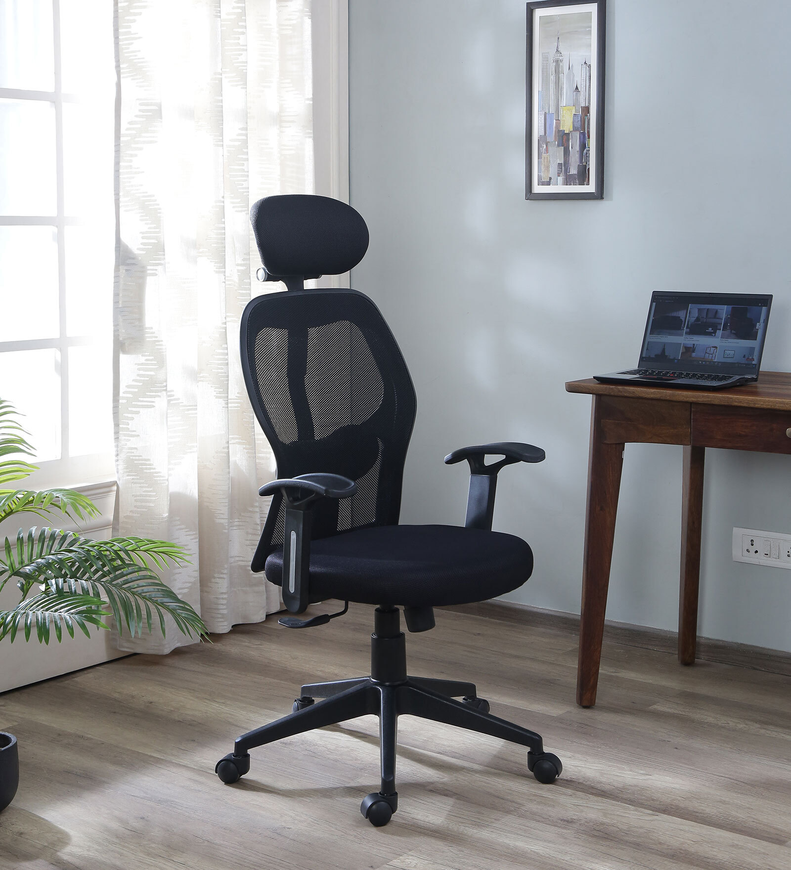 Buy Yoga Breathable Mesh Ergonomic Chair In Black Colour At 40 OFF By