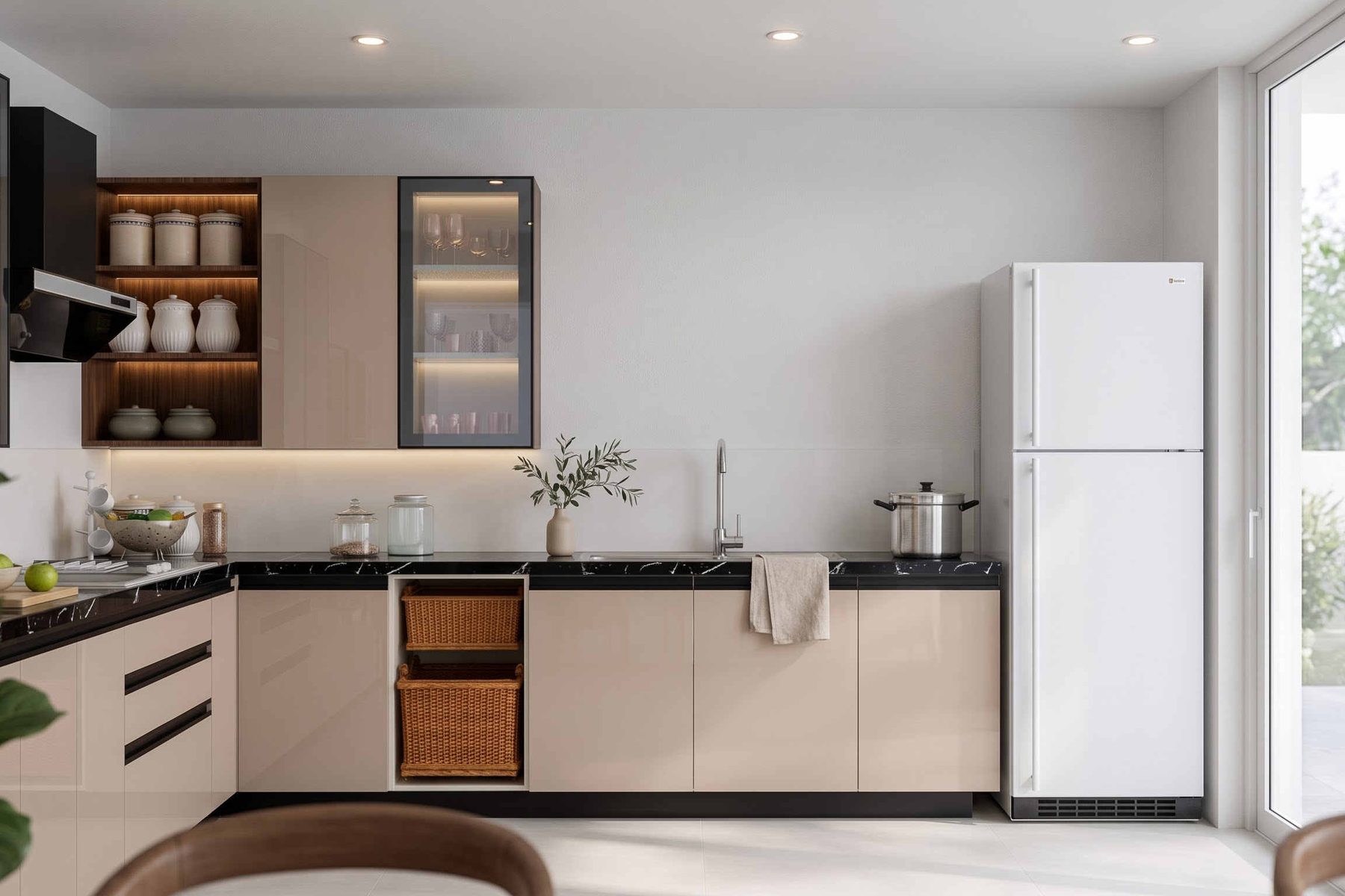 Ultrafresh Livo Gourmet L Shape Modular Kitchen 10 x 14 ft