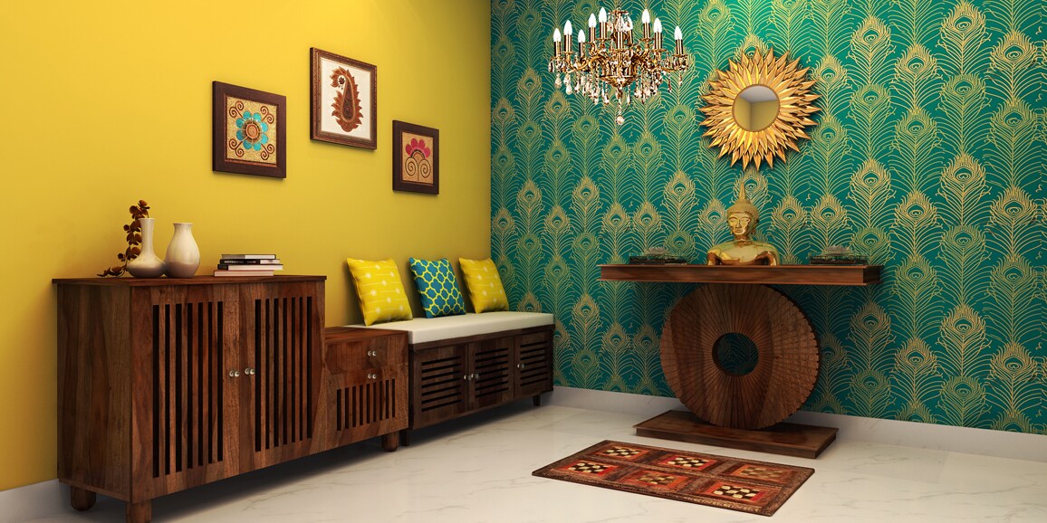 Indian Ethnic Corner And Spaces Designs Online Magnificent Entry