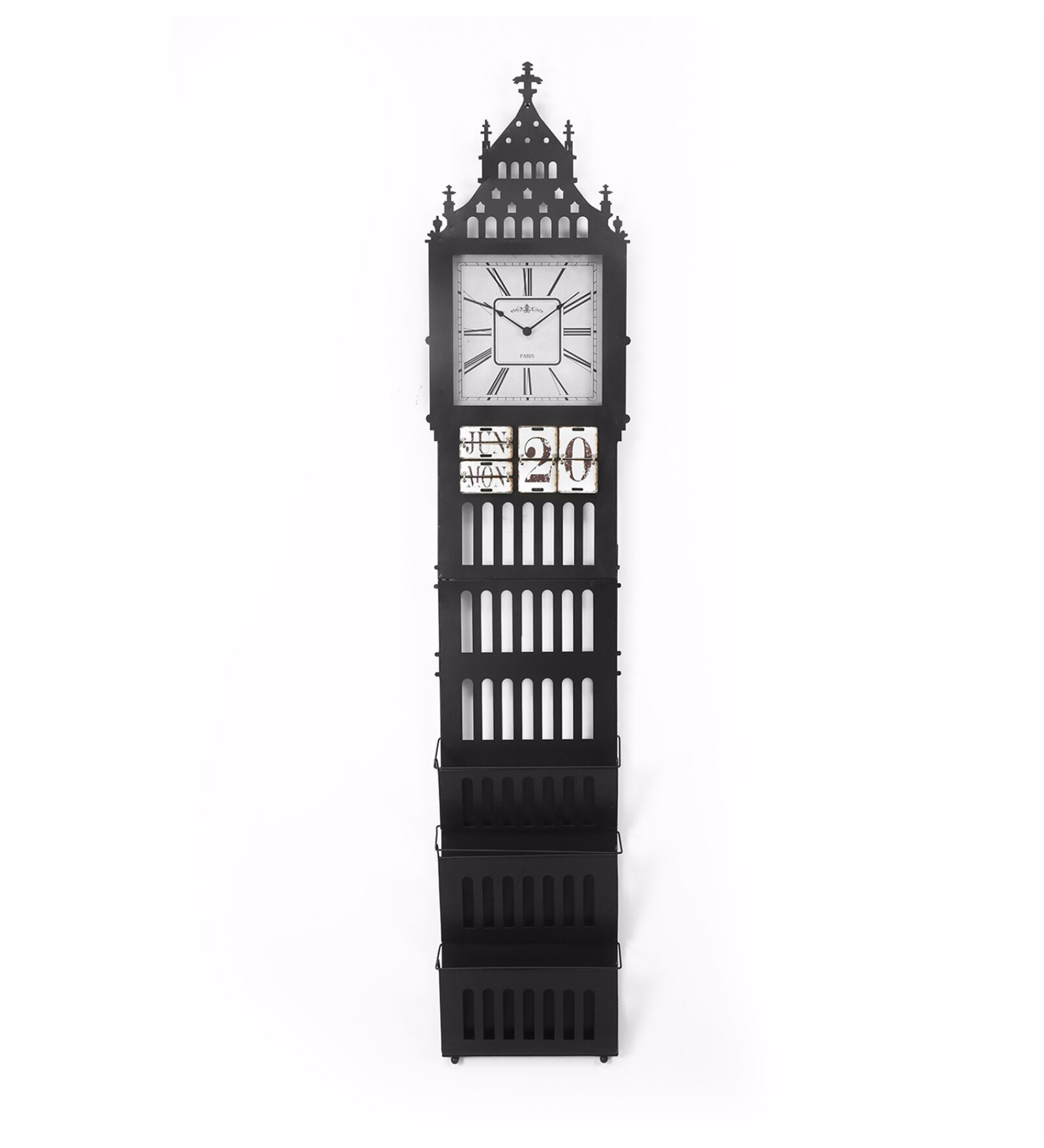 Buy Home Black Plastic 13 x 4.7 x 71.7 Inch Big Ben Floor Wall Clock