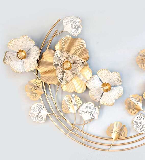 Buy Vera Gold Flower Wall Art By Vedas Online Floral Metal Art