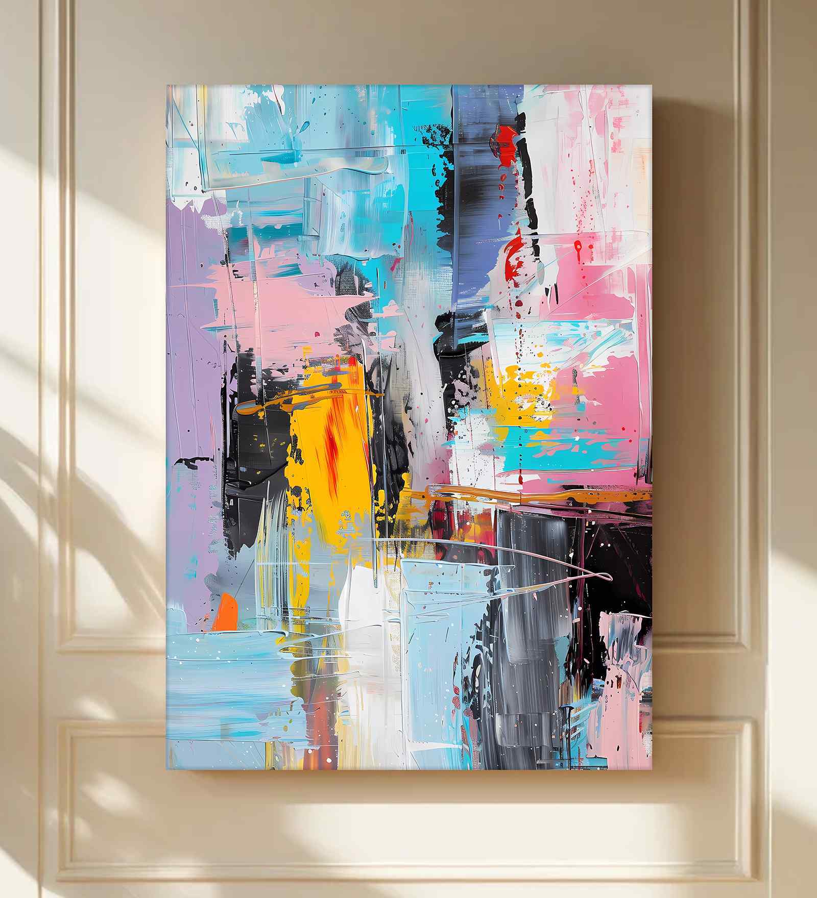 (1Pc) Blue Canvas Beautiful Abstract Wall Art