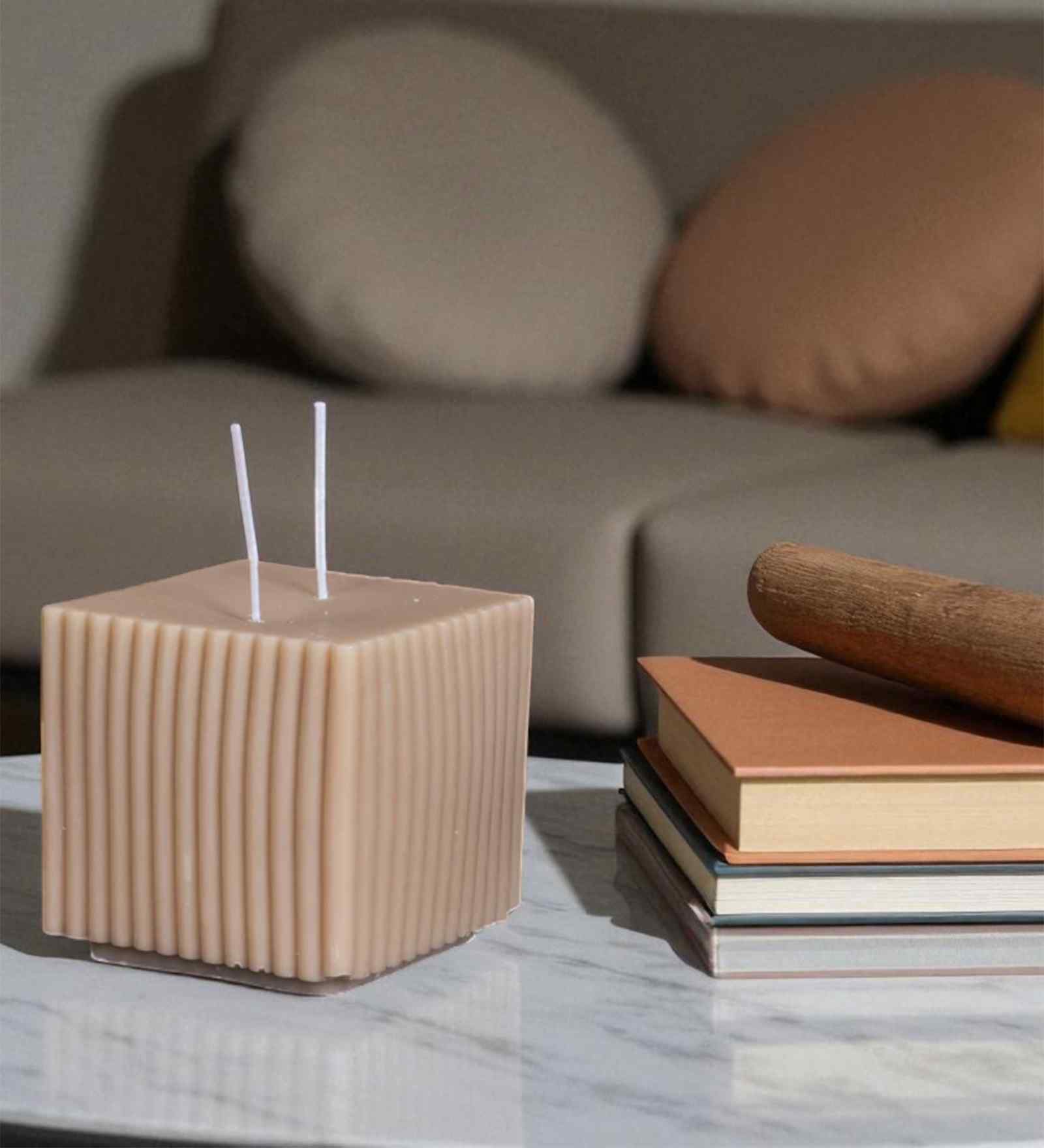 (1Pc) Brown Soy Wax Cotton Wick Cozy Cashmere