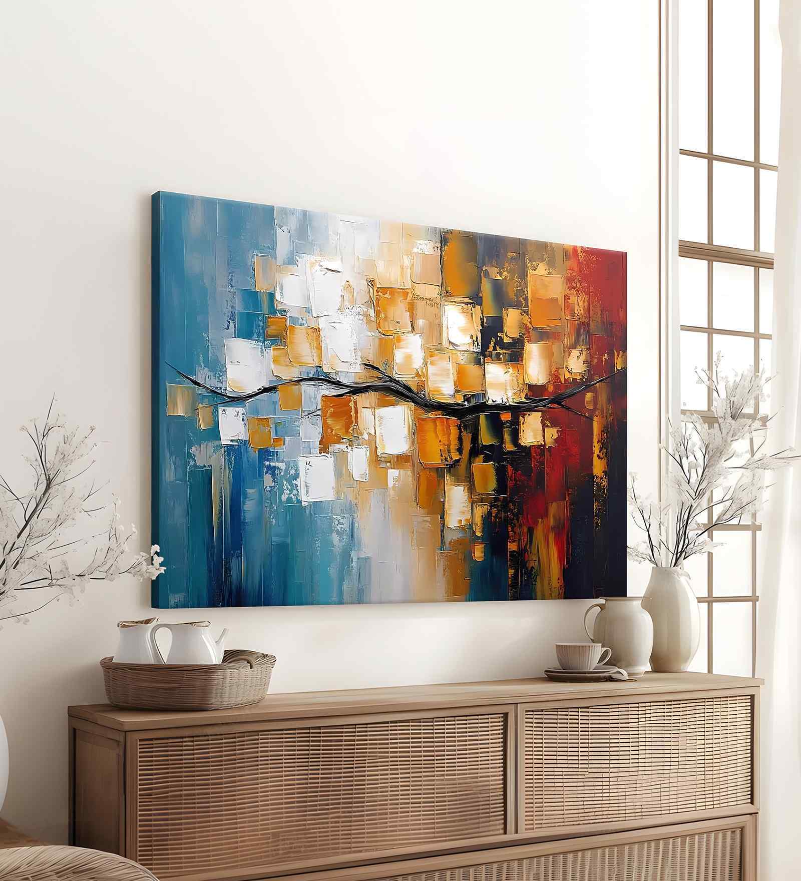 (1Pc) Multicolour Canvas Beautiful Abstract Wall Art
